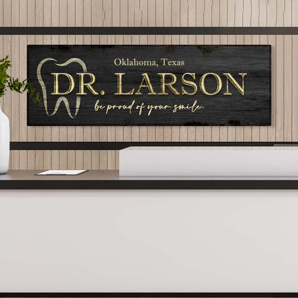 Dentist Name Sign - Image by Tailored Canvases