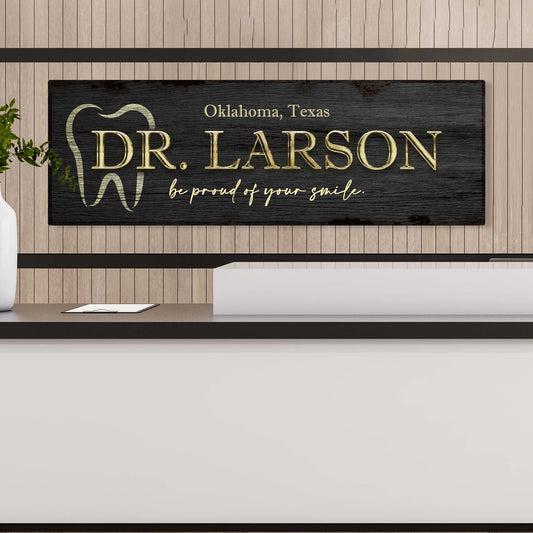 Dentist Name Sign - Image by Tailored Canvases