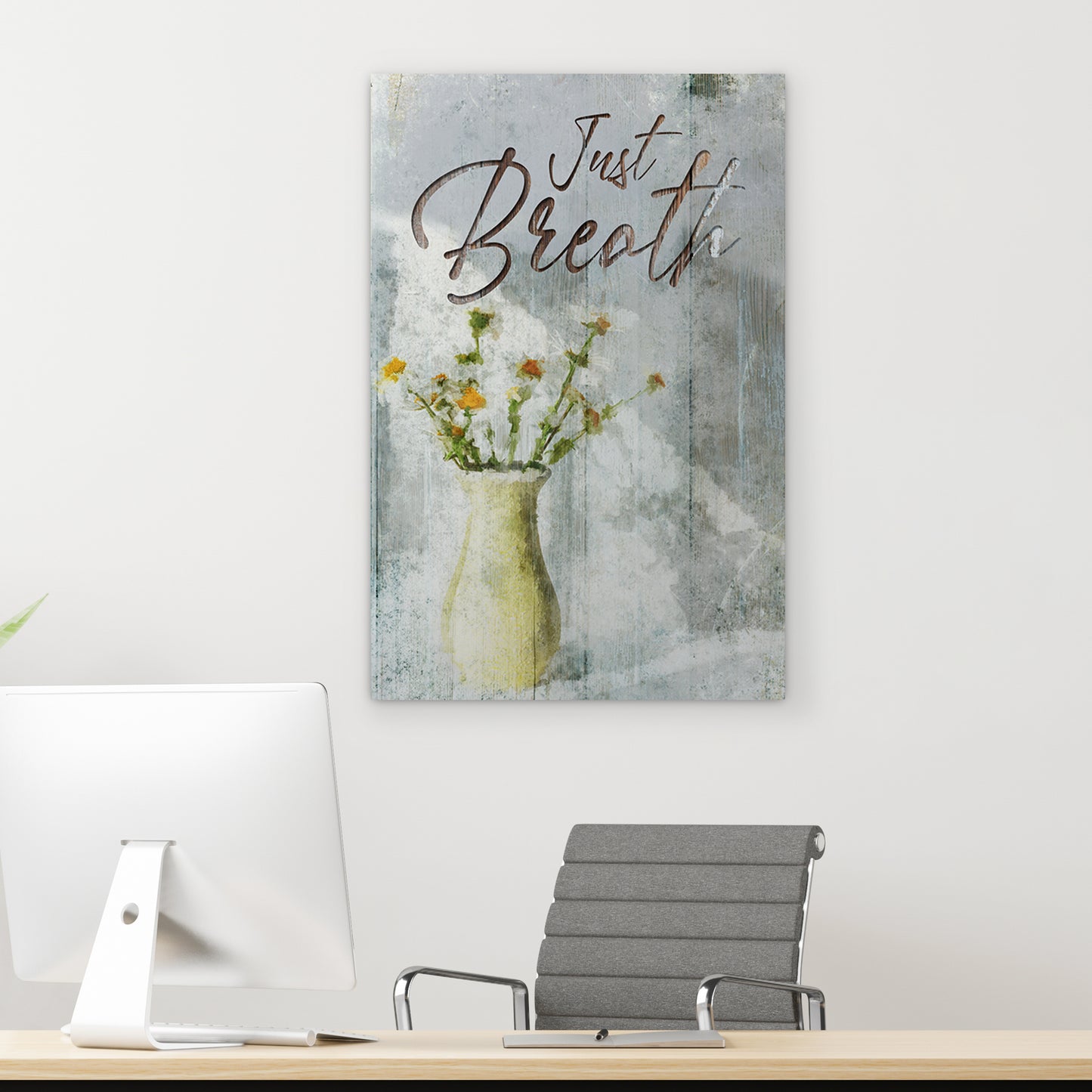 Just Breathe Sign III Style 1 - Image by Tailored Canvases