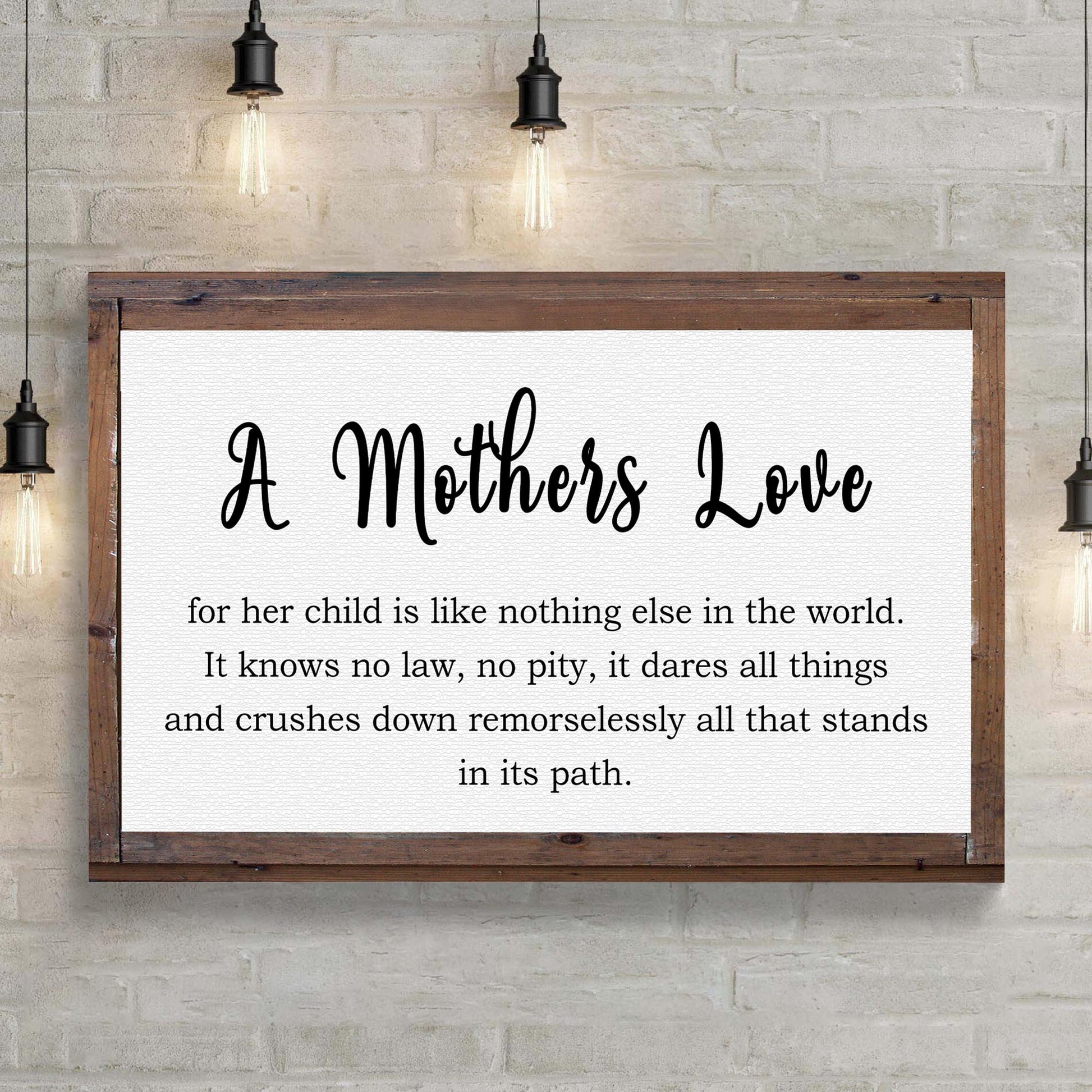 A Mother's Love For Her Child Sign - Image by Tailored Canvases