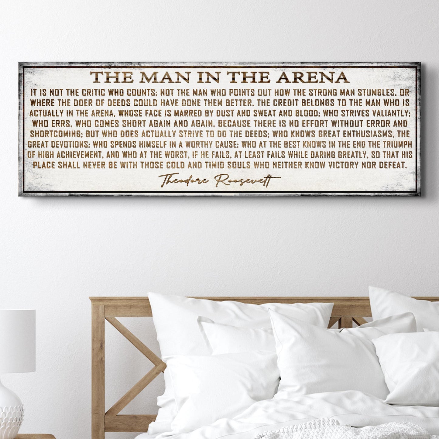 The Man In The Arena Sign VI Style 1 - Image by Tailored Canvases