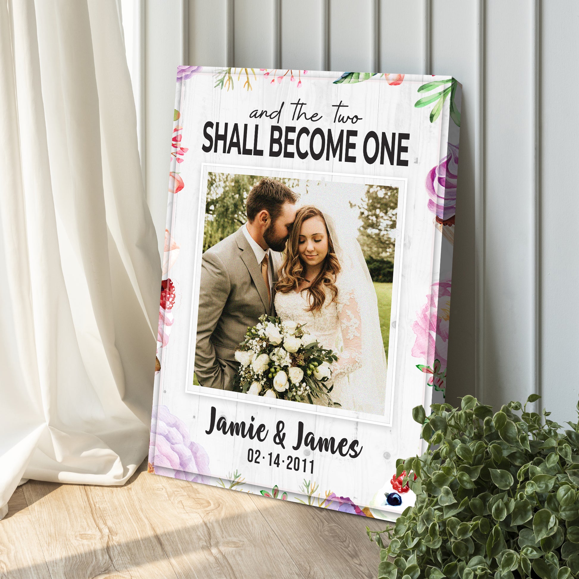 And The Two Shall Become One Couple Sign Style 1 - Image by Tailored Canvases