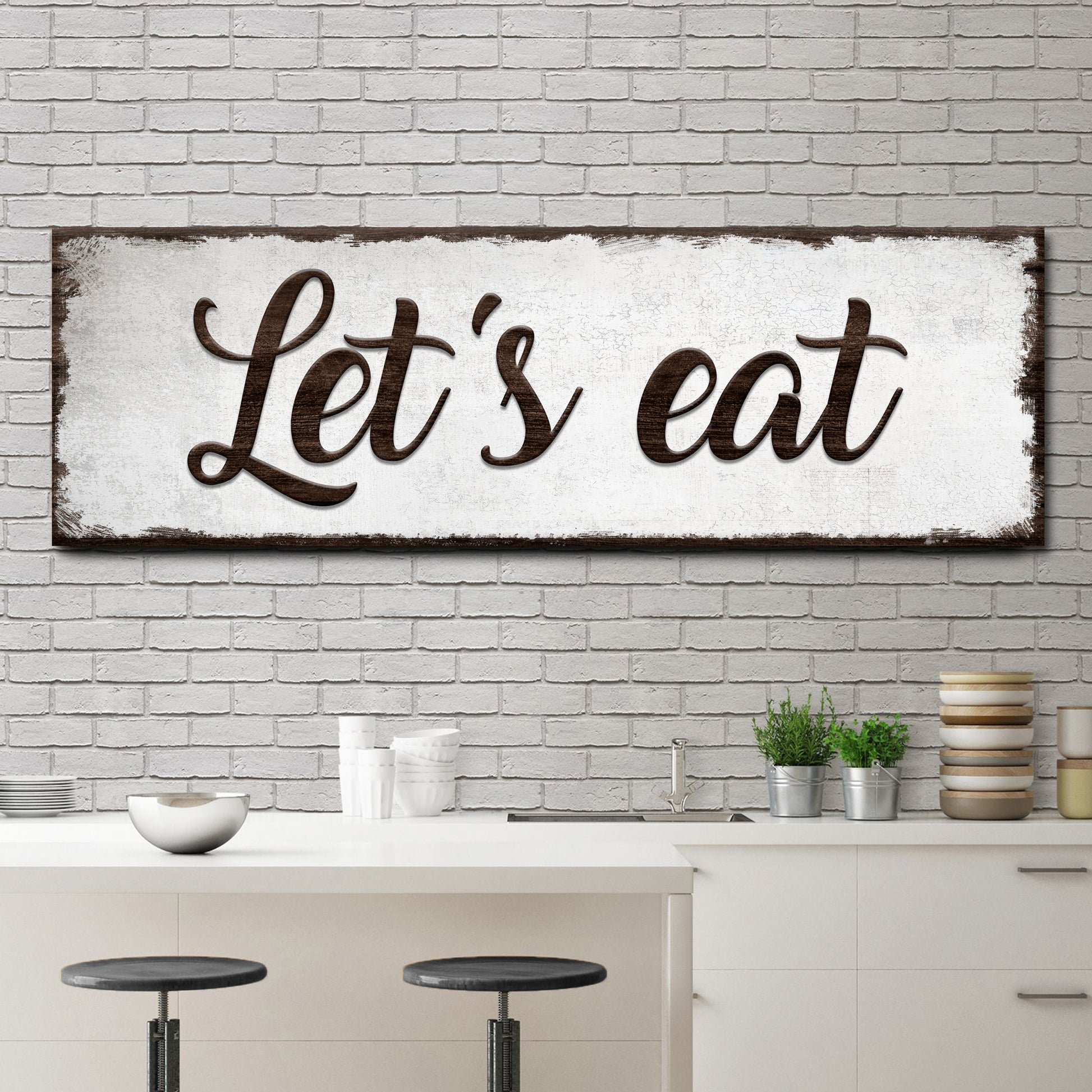 Let's Eat Sign Style 1 - Image by Tailored Canvases