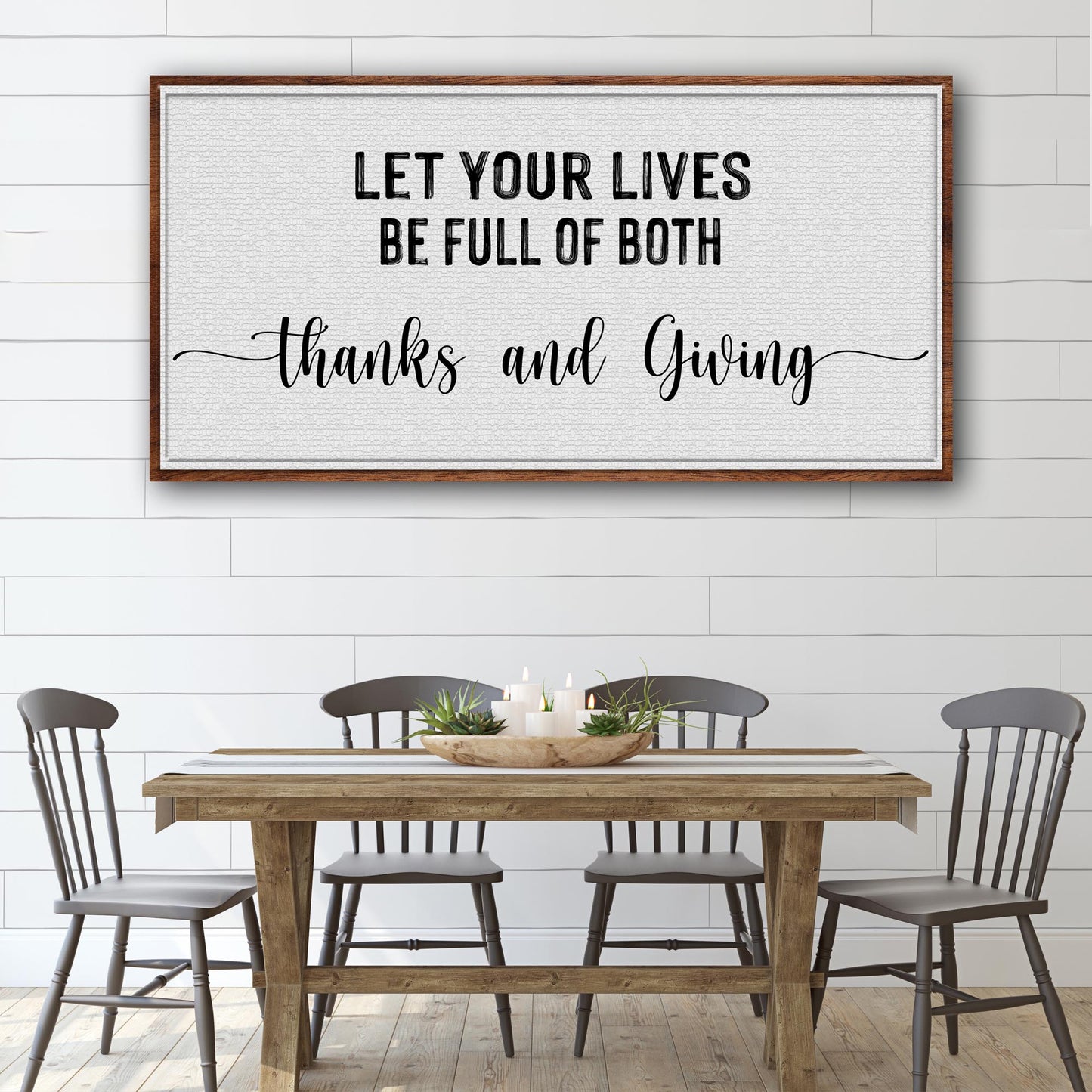 Full Of Both Thanks And Giving Sign Style 1 - Image by Tailored Canvases