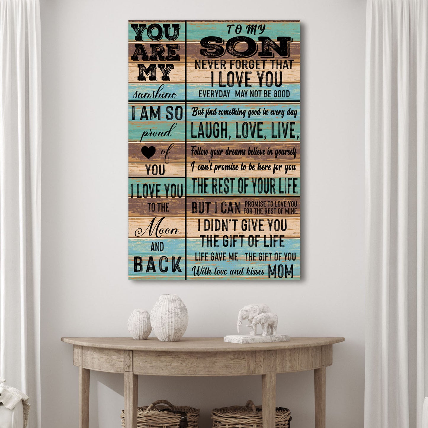 To My Son Sign Style 1 - Image by Tailored Canvases