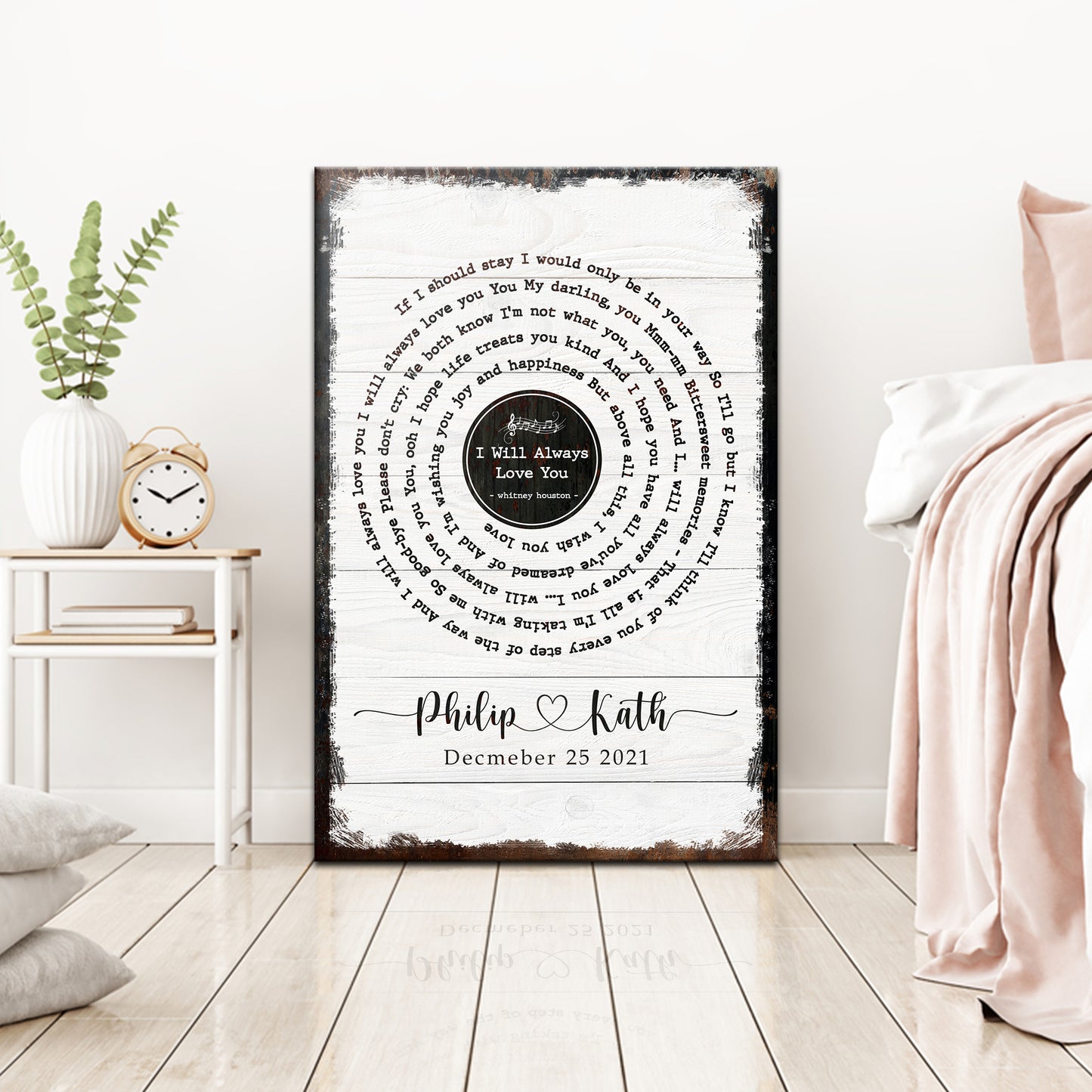 Song Lyrics Sign | Customizable Canvas Style 1 - Image by Tailored Canvases