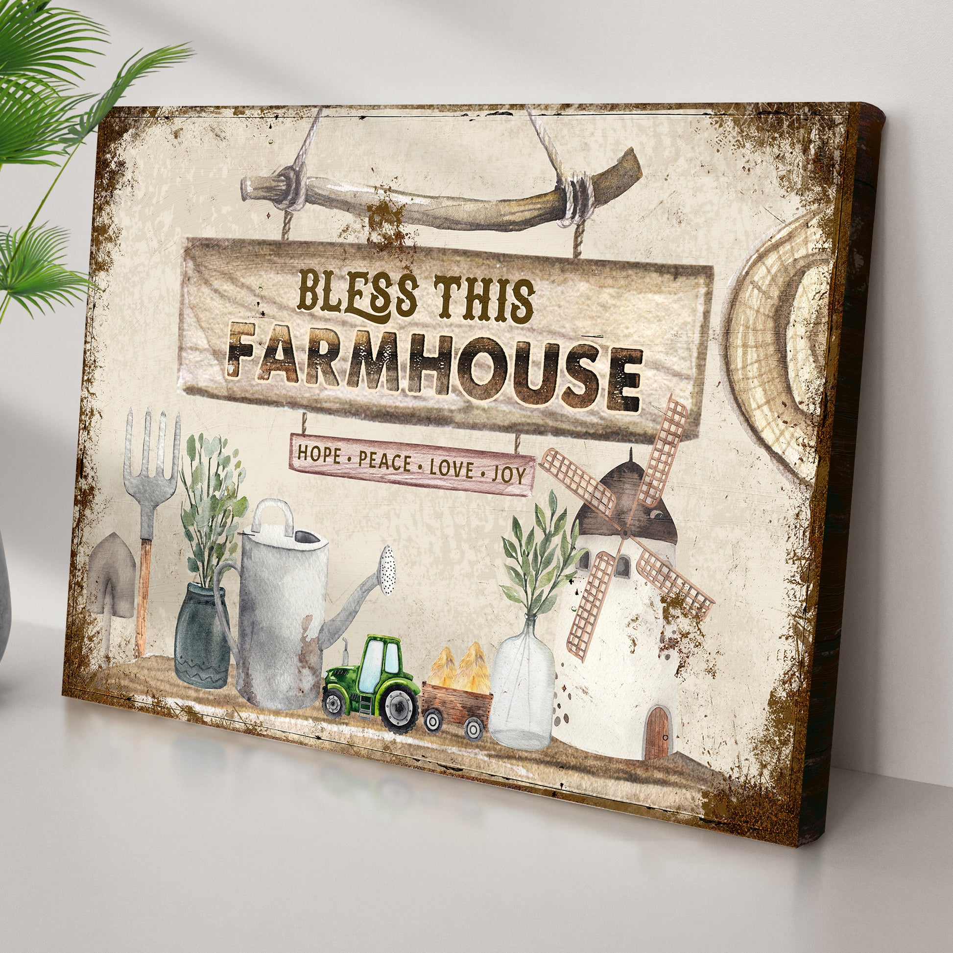 Bless This Farmhouse Sign Style 1 - Image by Tailored Canvases