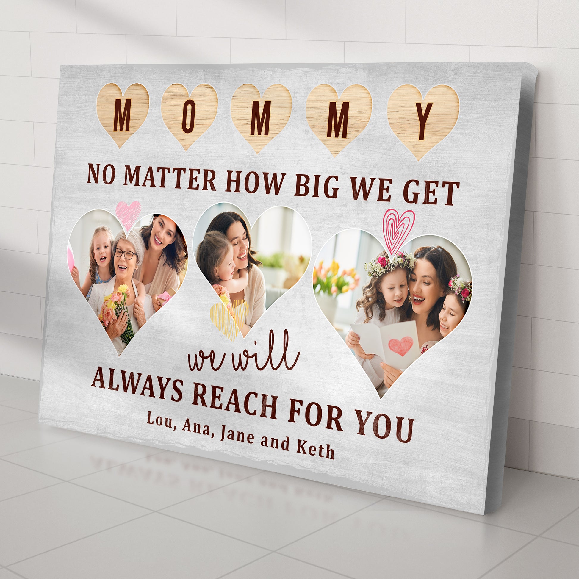 Mommy, No Matter What We Will Always Reach For You Sign Style 1 - Image by Tailored Canvases