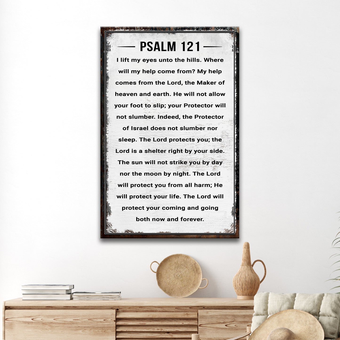 Psalm 121 - I Lift My Eyes Unto The Hills Sign - Image by Tailored Canvases