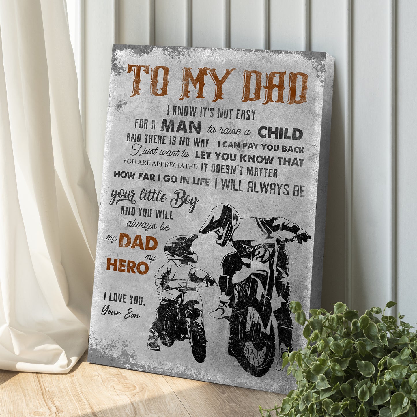 I Will Always Be Your Little Boy Happy Father's Day Sign II Style 2 - Image by Tailored Canvases
