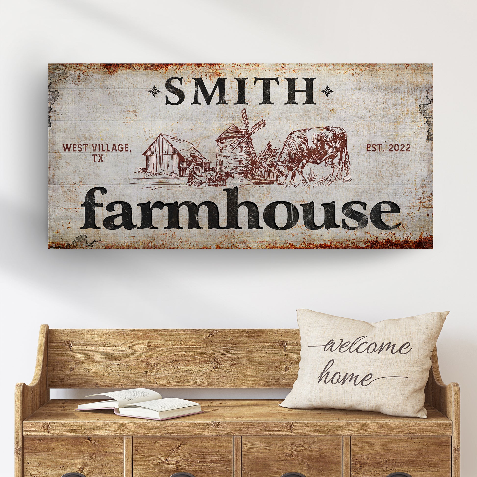 Family Farmhouse Sign II Style 1 - Image by Tailored Canvases