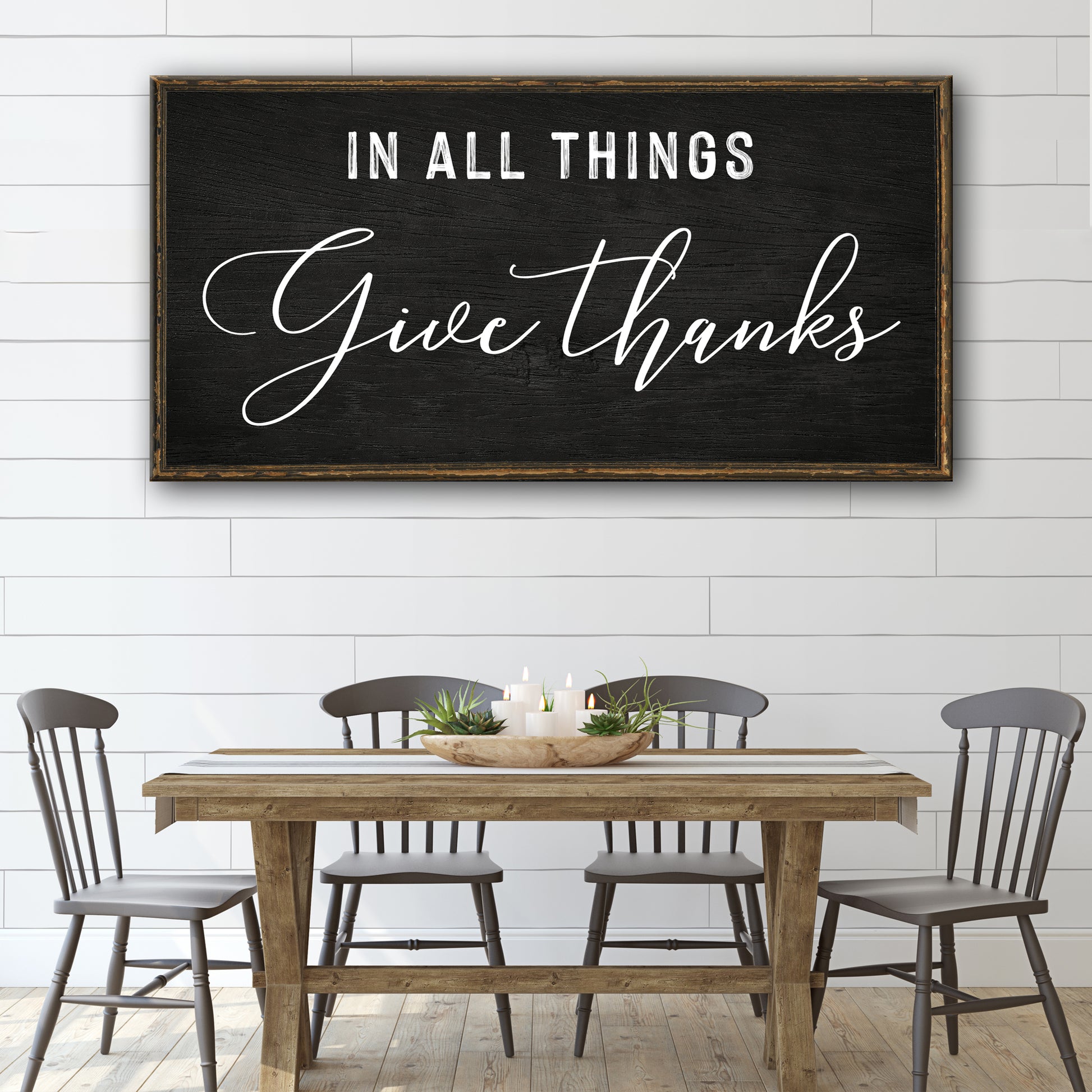 In All Things Give Thanks Sign Style 1 - Image by Tailored Canvases