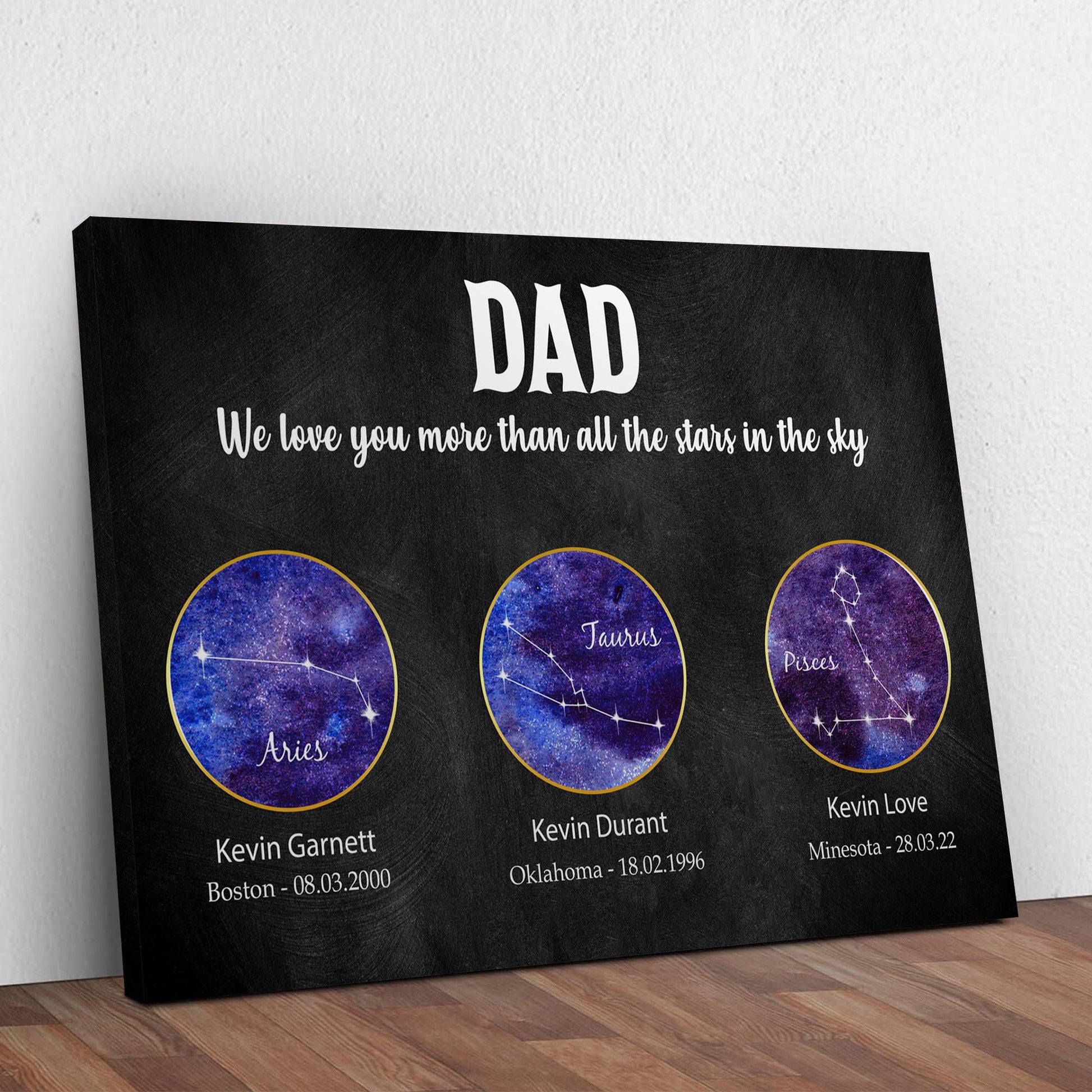 We Love You More Than All The Stars In The Sky Happy Father's Day Sign Style 1 - Image by Tailored Canvases