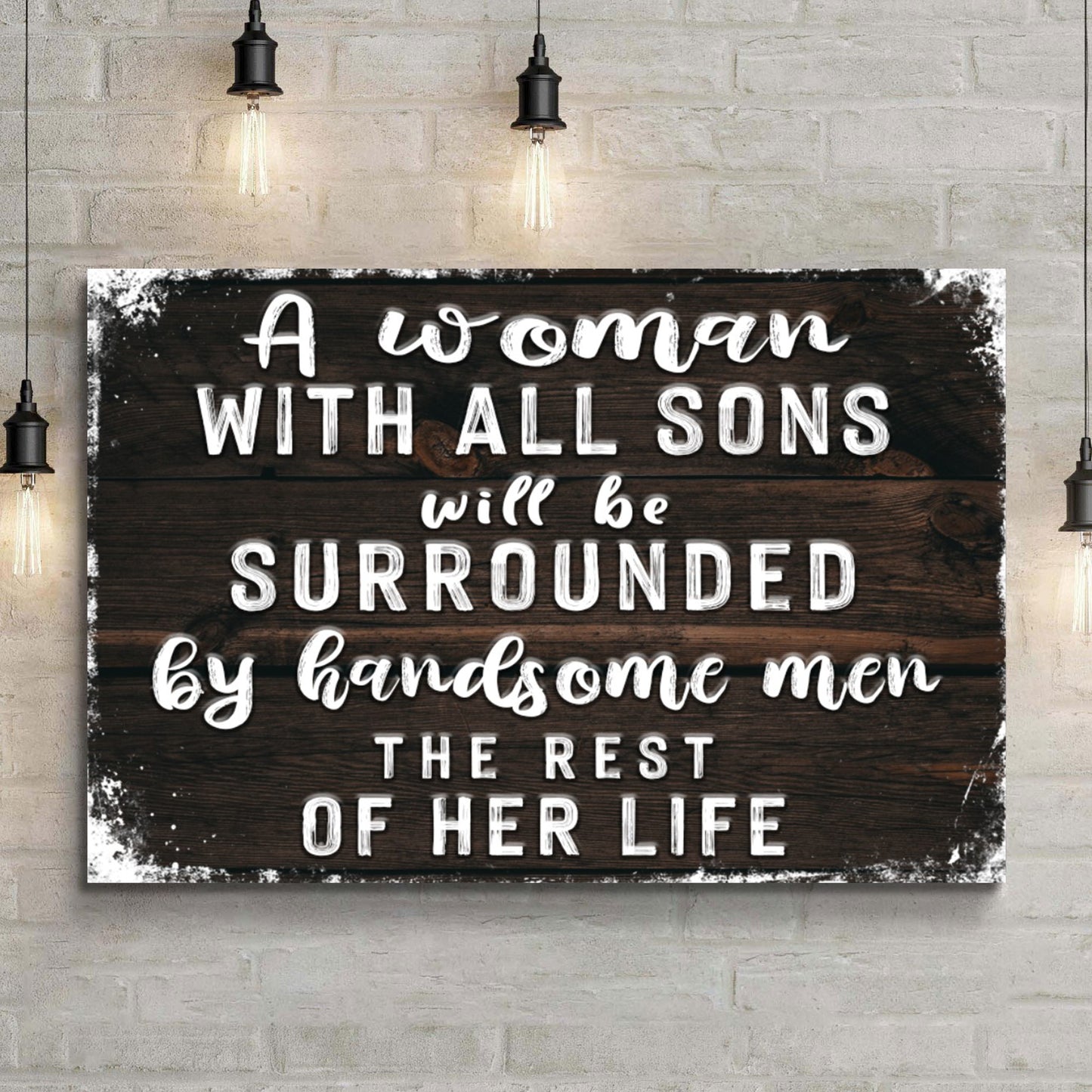 A Woman With All Sons Sign  - Image by Tailored Canvases