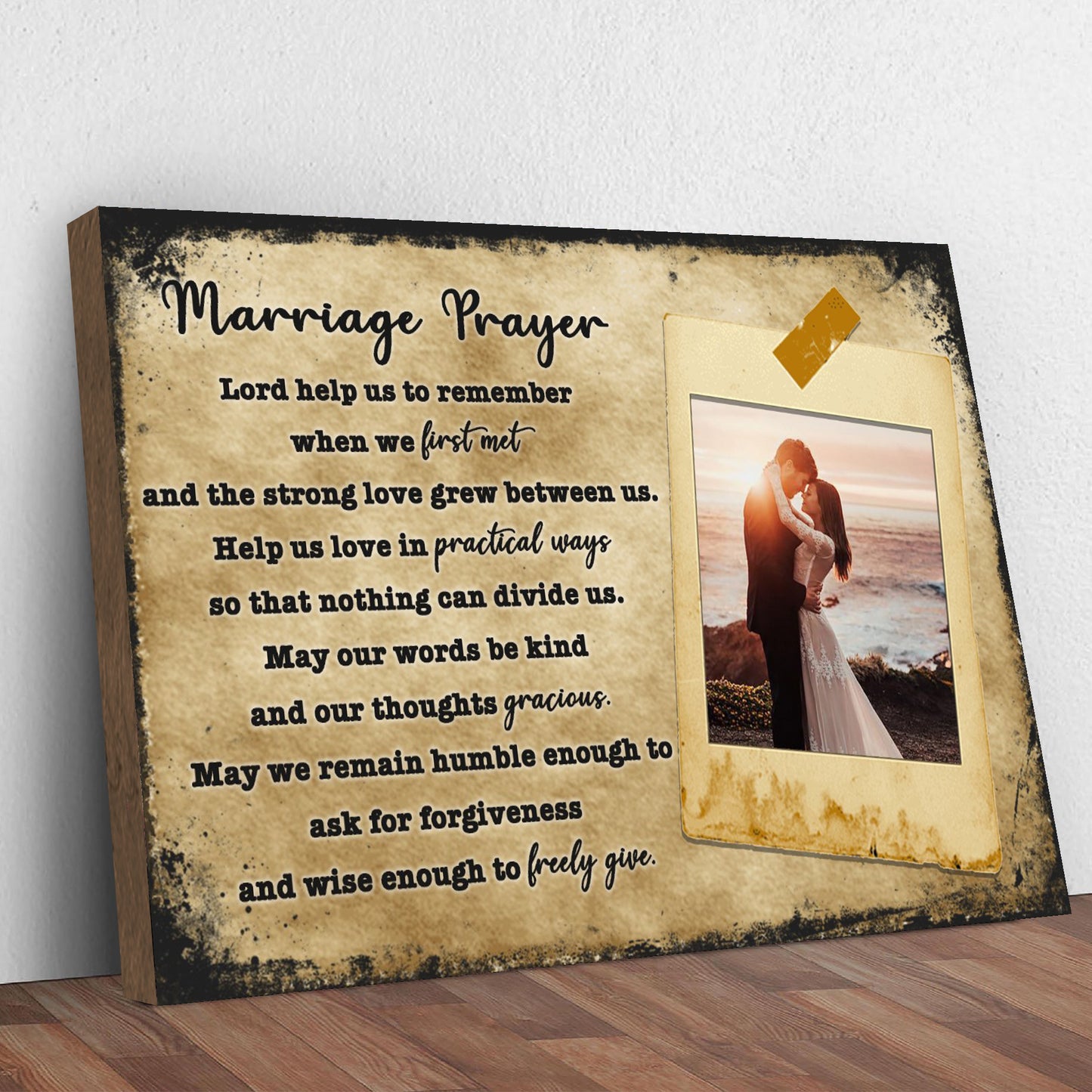 Marriage Prayer Couple Sign II Style 2 - Image by Tailored Canvases