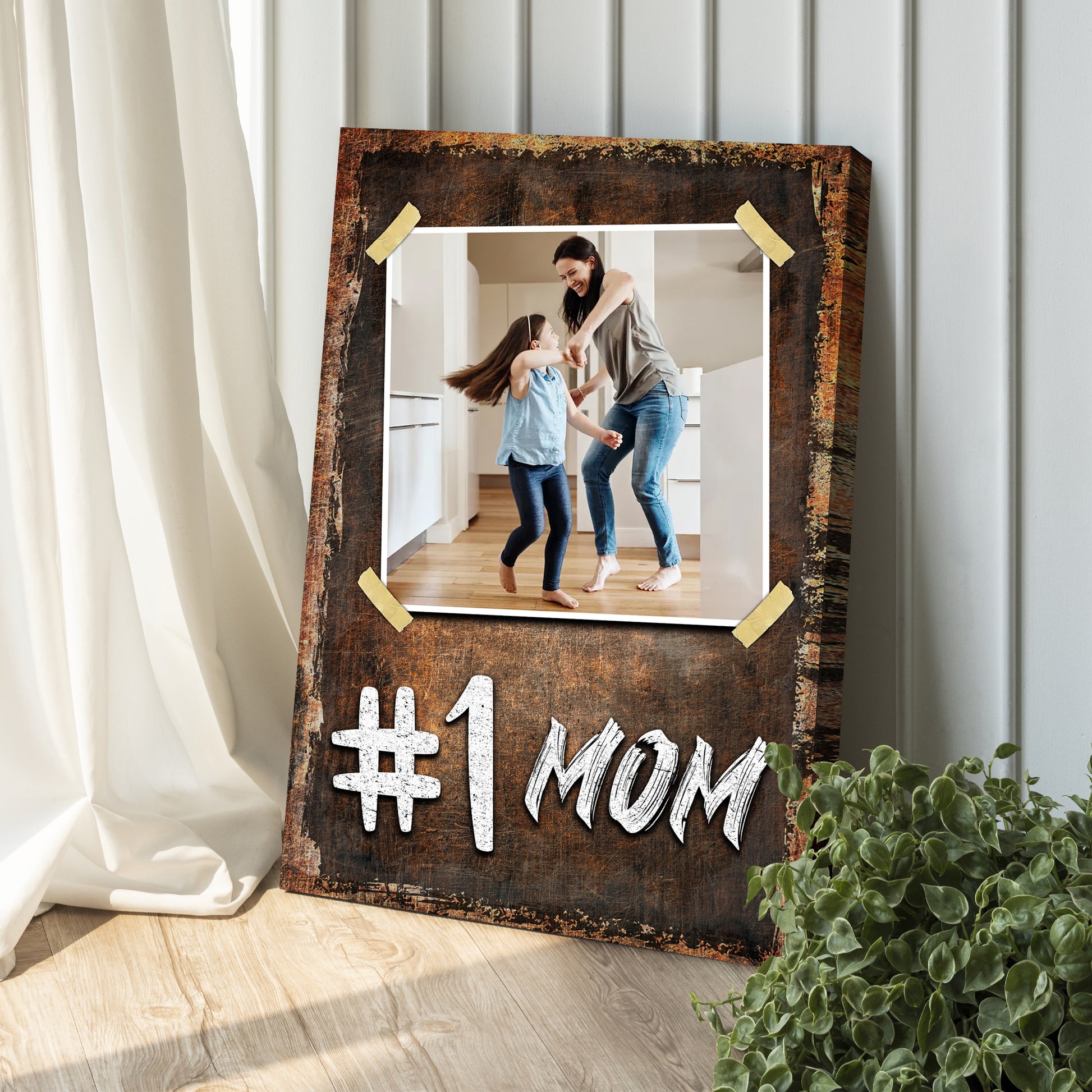 #1 Mom Happy Mother's Day Sign Style 1 - Image by Tailored Canvases