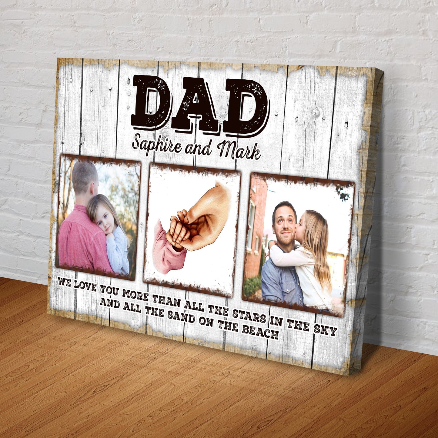 We Love You More Than All The Stars In The Sky Dad Happy Father's Day Sign II Style 1 - Image by Tailored Canvases