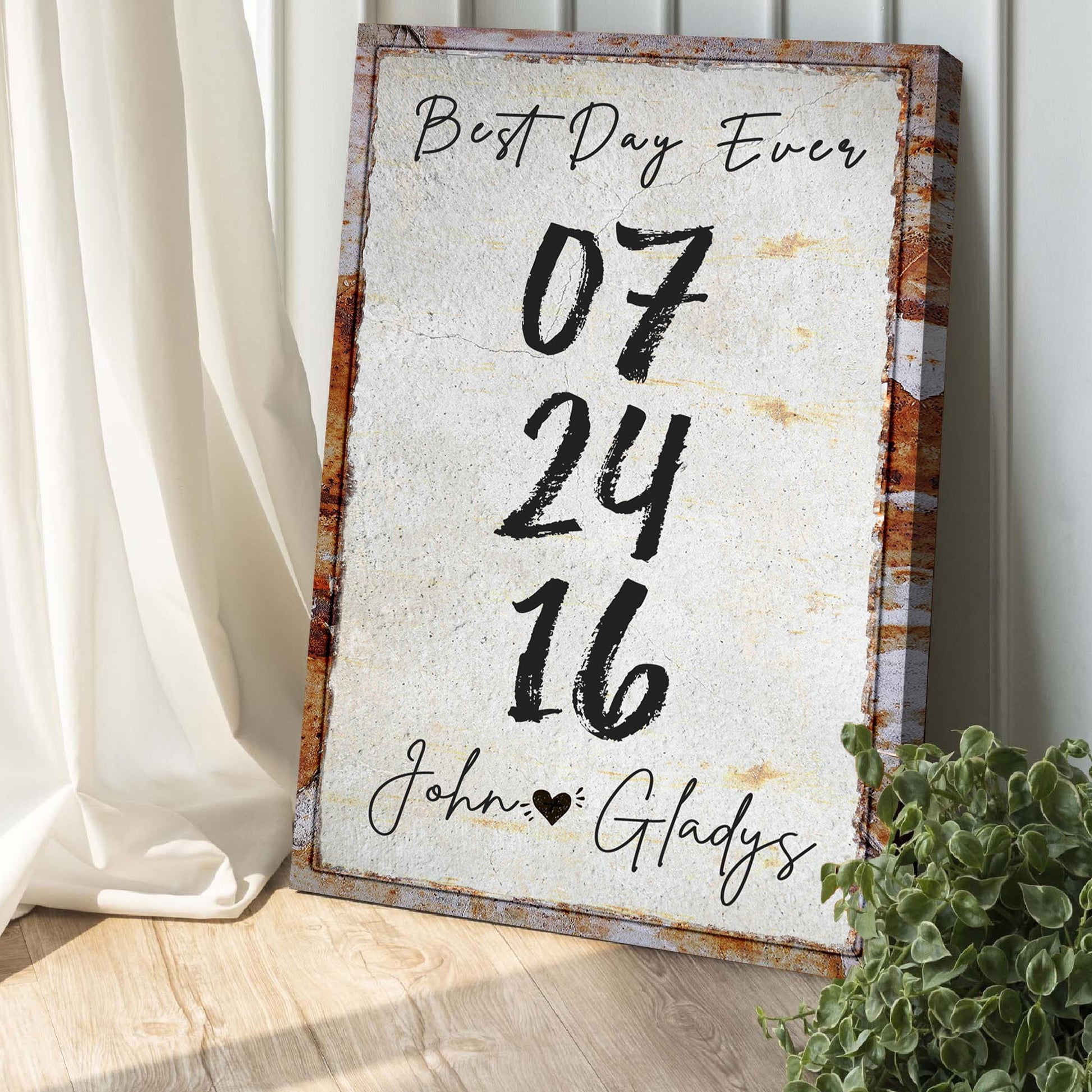 Best Day Ever Sign Style 1 - Image by Tailored Canvases