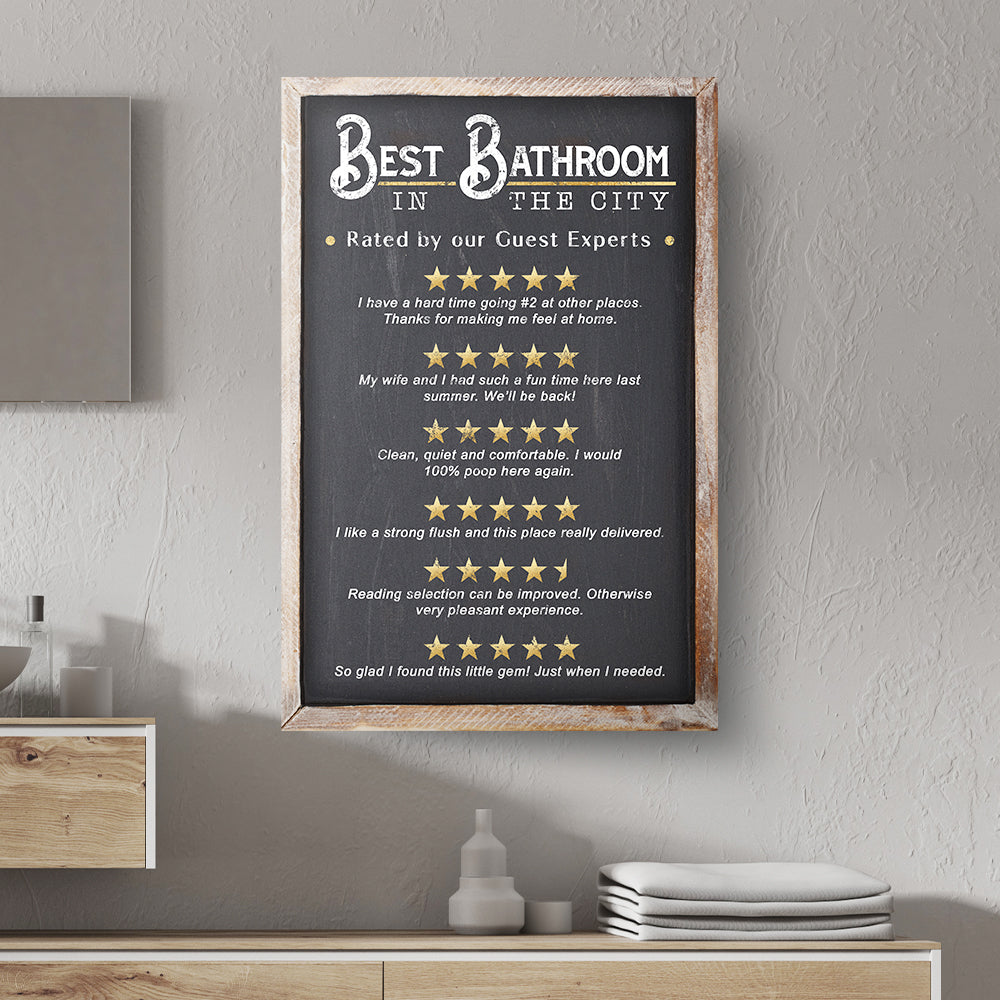 Best Bathroom In The City Sign II - Image by Tailored Canvases
