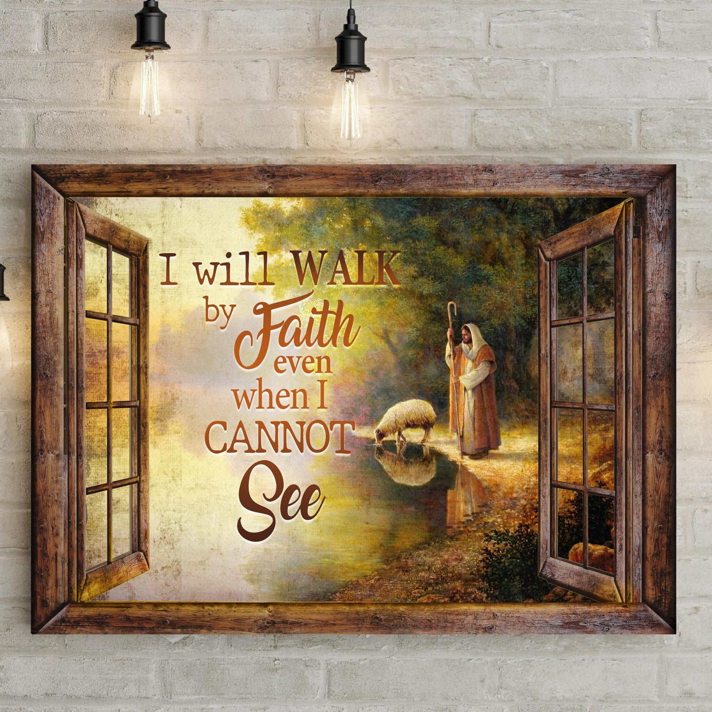 I Will Walk By Faith Sign II  - Image by Tailored Canvases