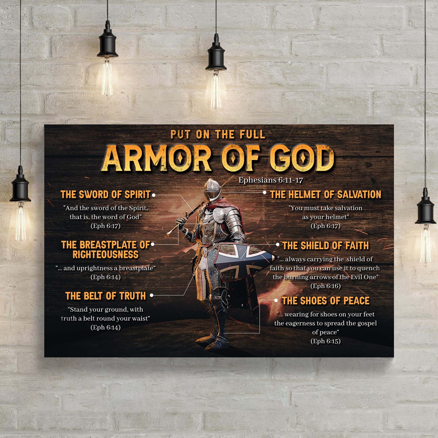 Armor Of God Sign Style 1 - Image by Tailored Canvases