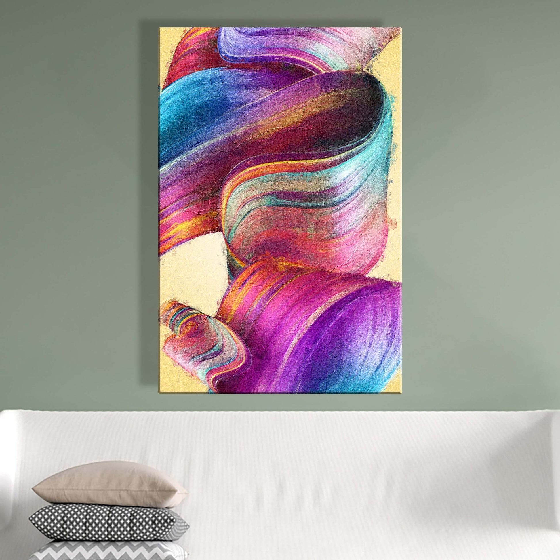 Ribbon Abstract Canvas Wall Art - Image by Tailored Canvases