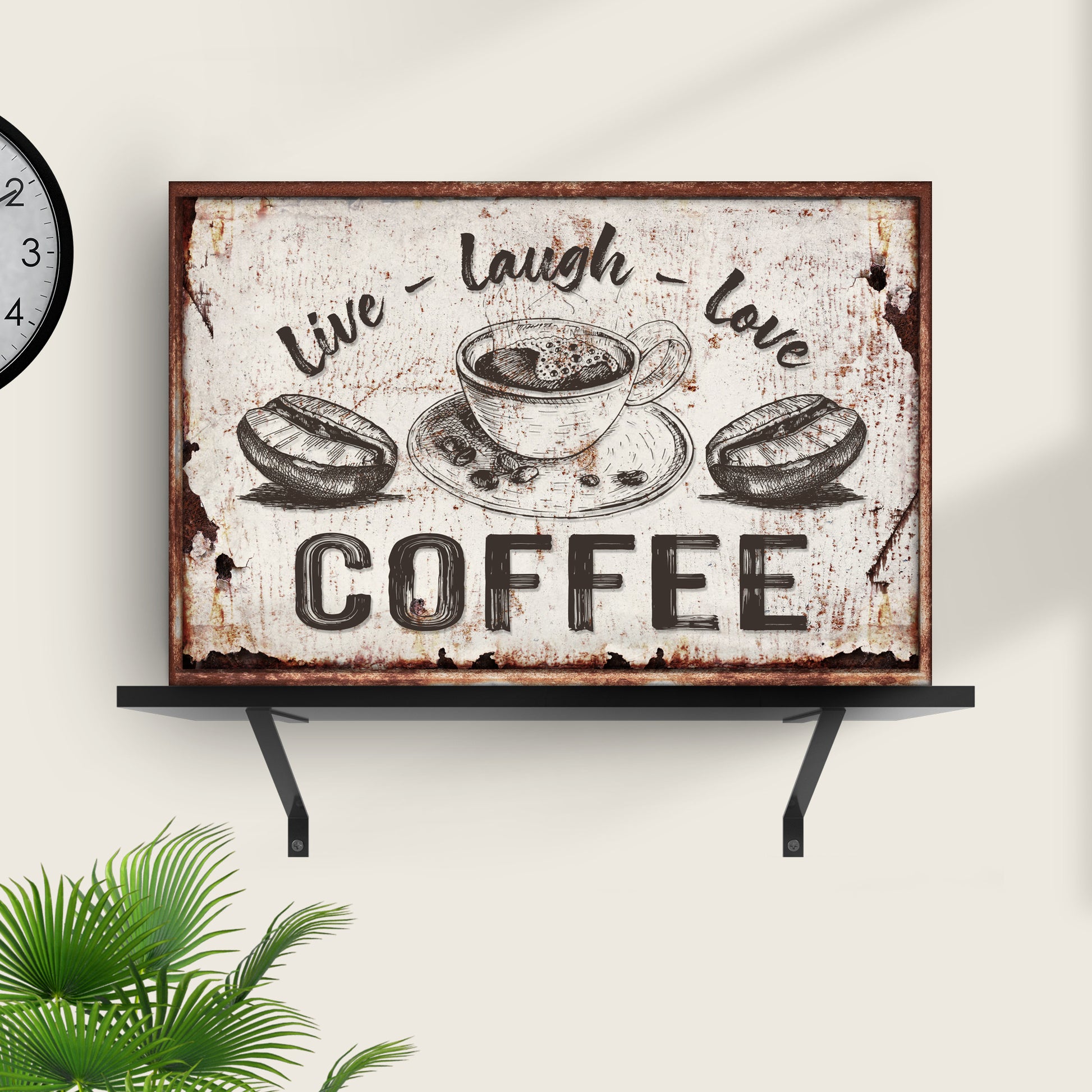 Live Laugh Love Coffee Sign Style 1 - Image by Tailored Canvases