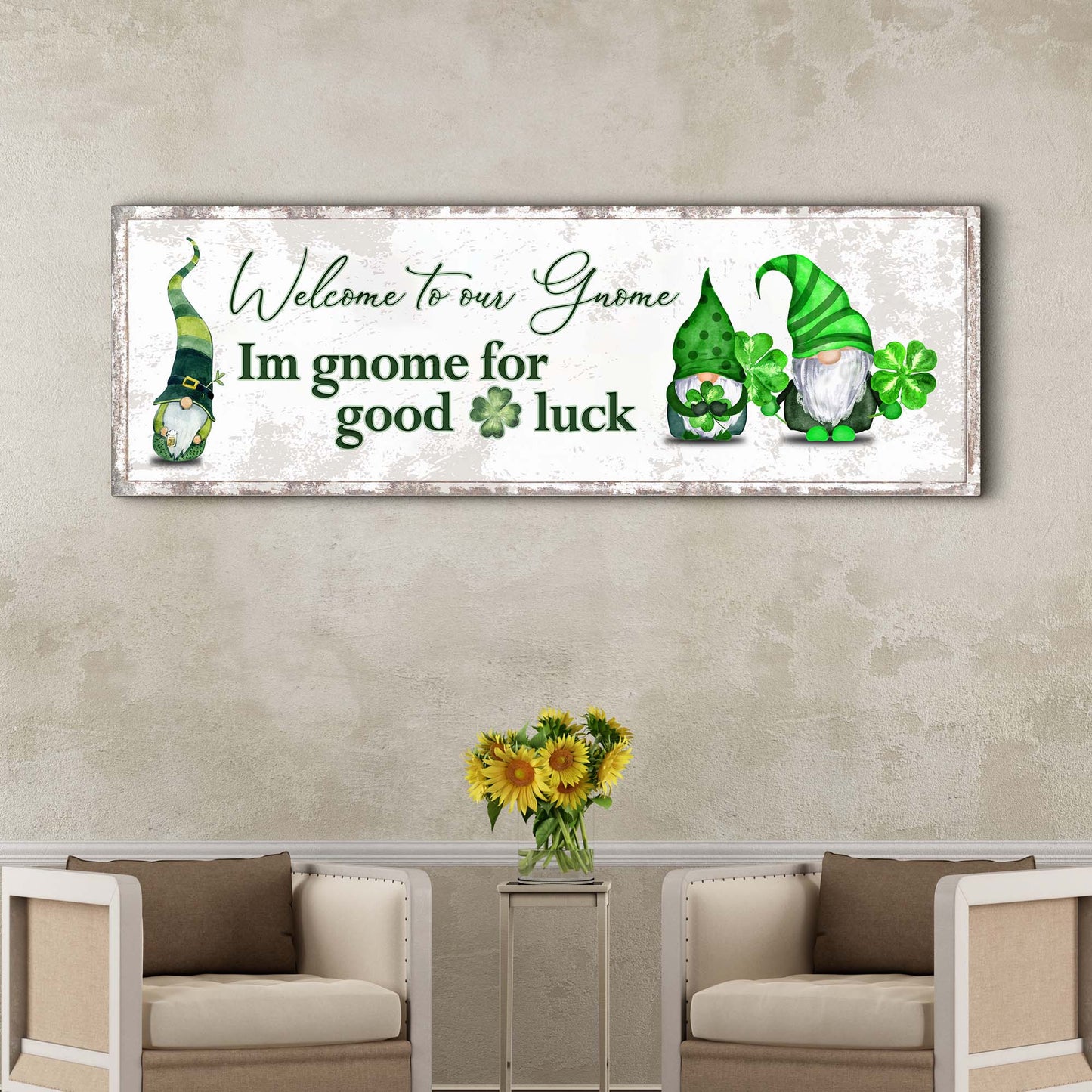 Gnome Welcome Sign Style 1 - Image by Tailored Canvases   