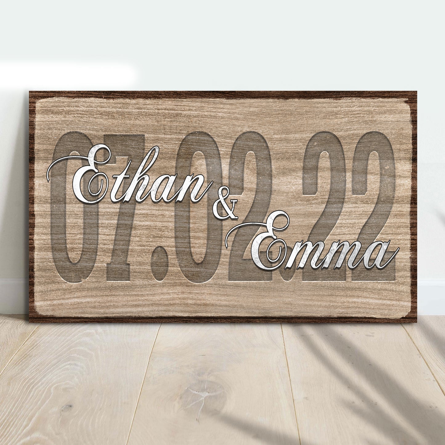 Couple Wedding Date Sign  - Image by Tailored Canvases