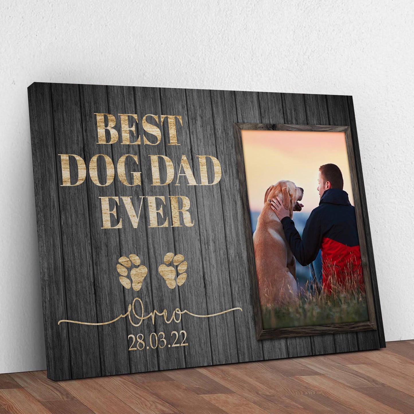 Best Dog Dad Ever Sign II Style 2 - Image by Tailored Canvases