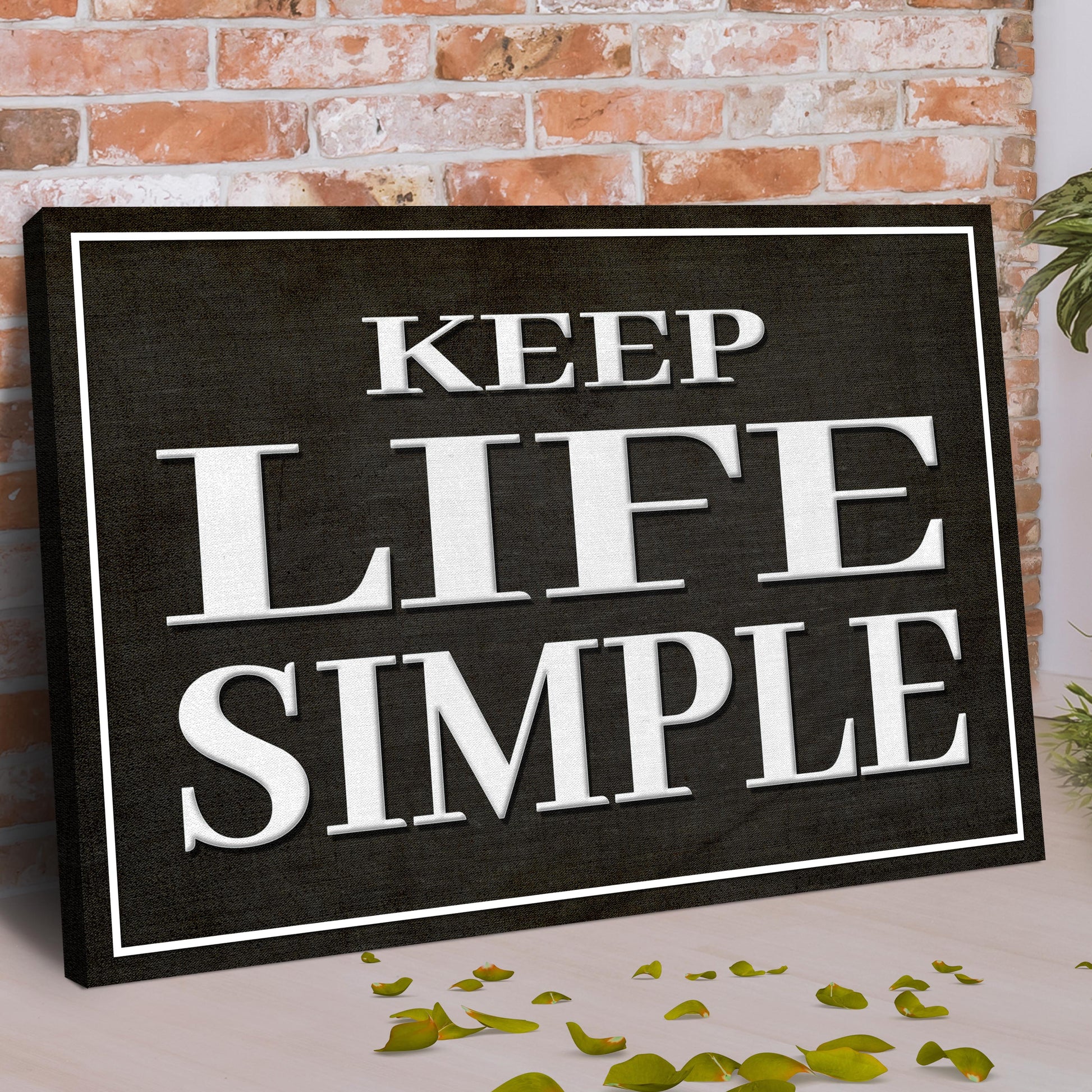 Keep Life Simple Sign Style 2 - Image by Tailored Canvases