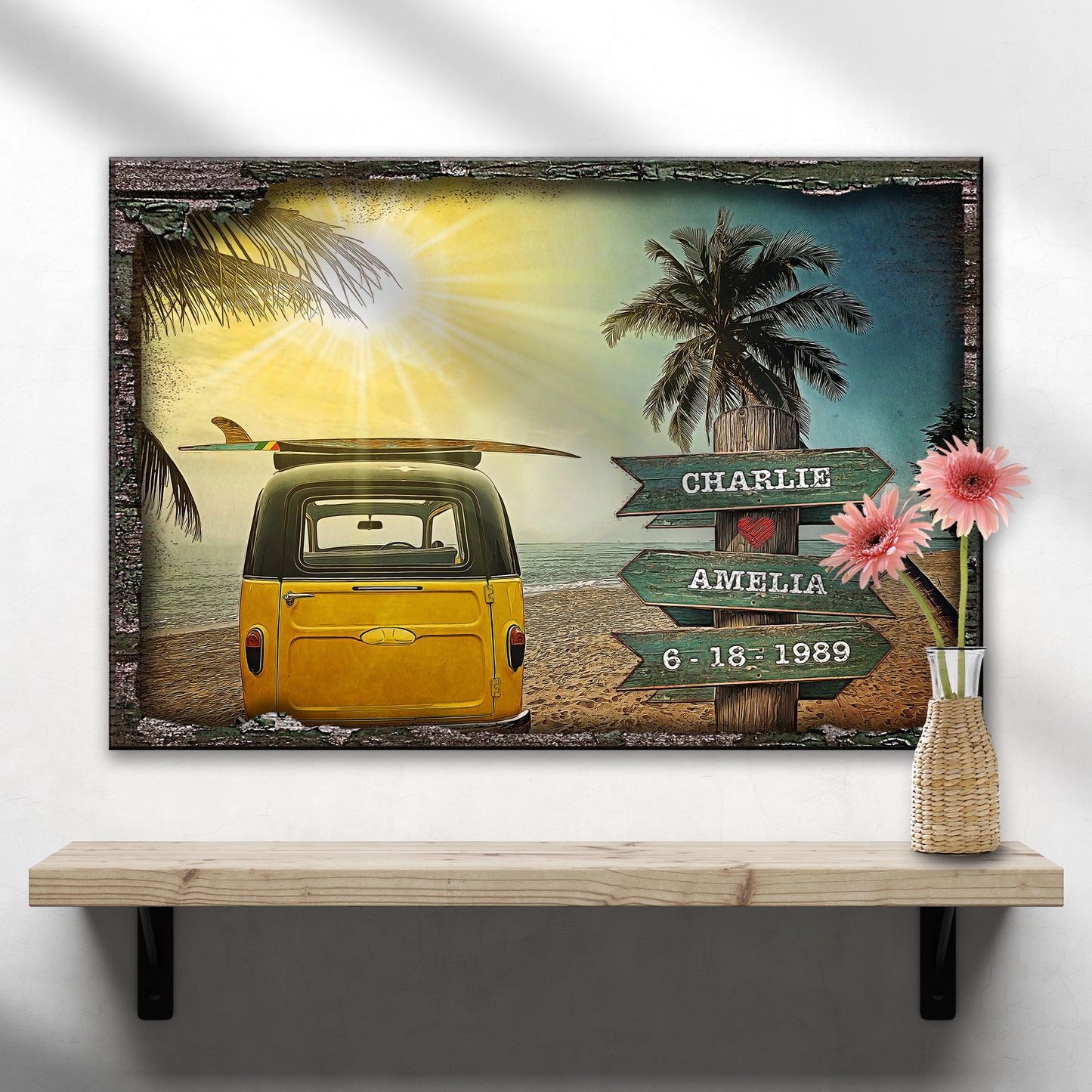 Together With You On The Beach Couple Sign Style 1 - Image by Tailored Canvases