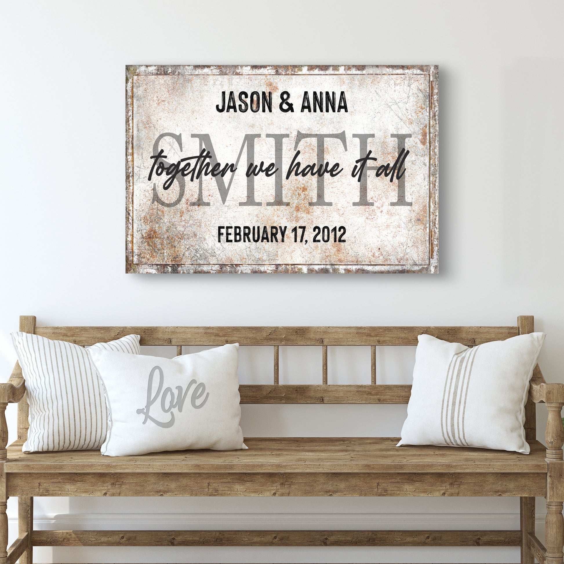 Together We Have It All Family Sign Style 1 - Image by Tailored Canvases