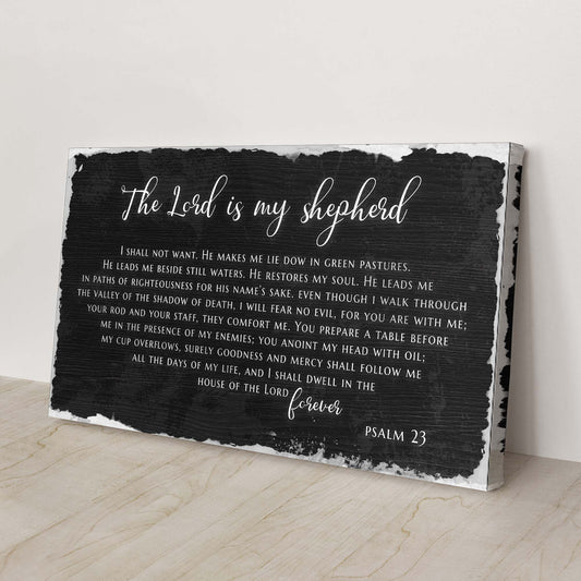 Psalm 23 - The Lord Is My Shepherd Sign IV Style 2 - Image by Tailored Canvases