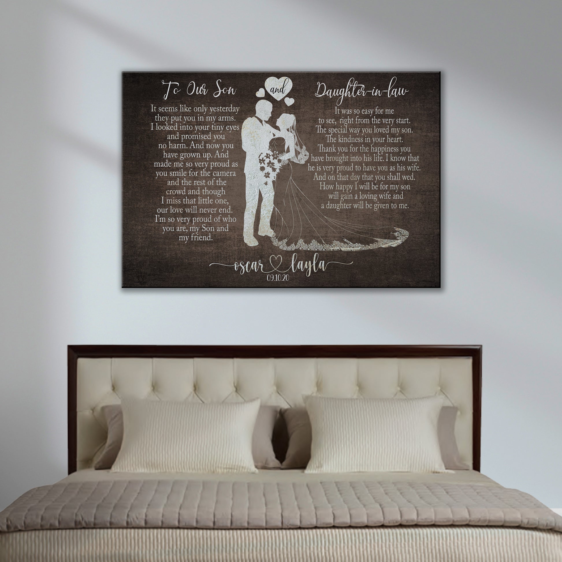To My Son and Daughter in Law (Ready to hang) - Wall Art Image by Tailored Canvases