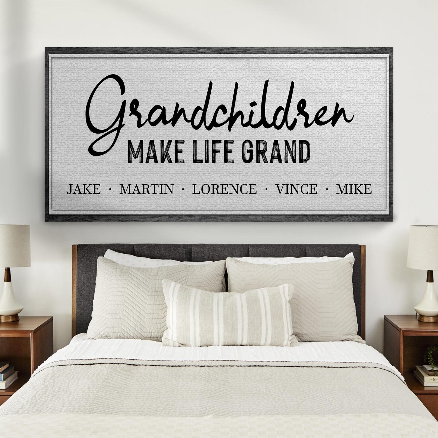 Grandchildren Make Life Grand Sign Style 1 - Image by Tailored Canvases