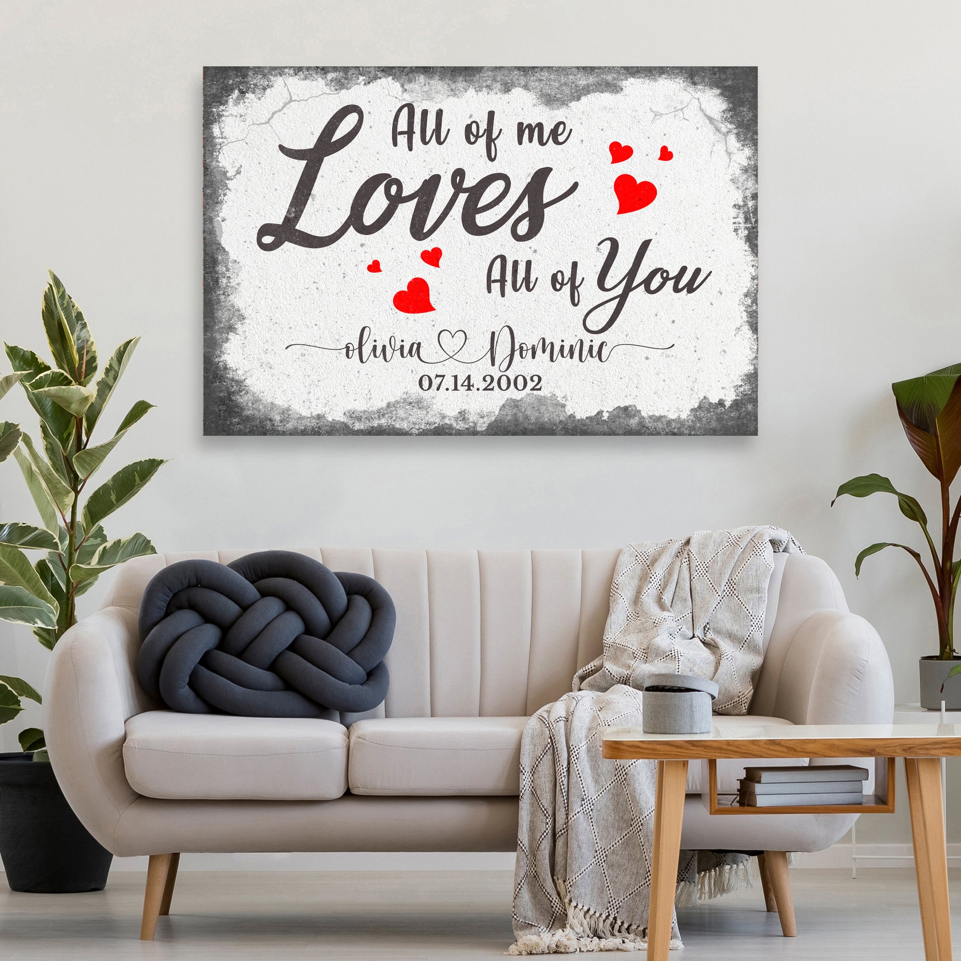 All Of Me Loves All Of You Sign II  - Image by Tailored Canvases