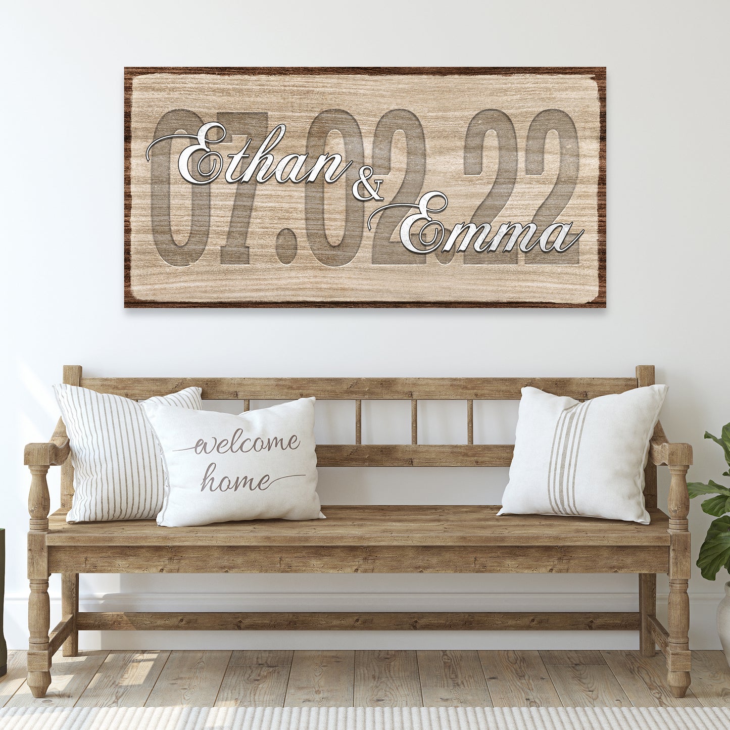 Couple Wedding Date Sign Style 2 - Image by Tailored Canvases