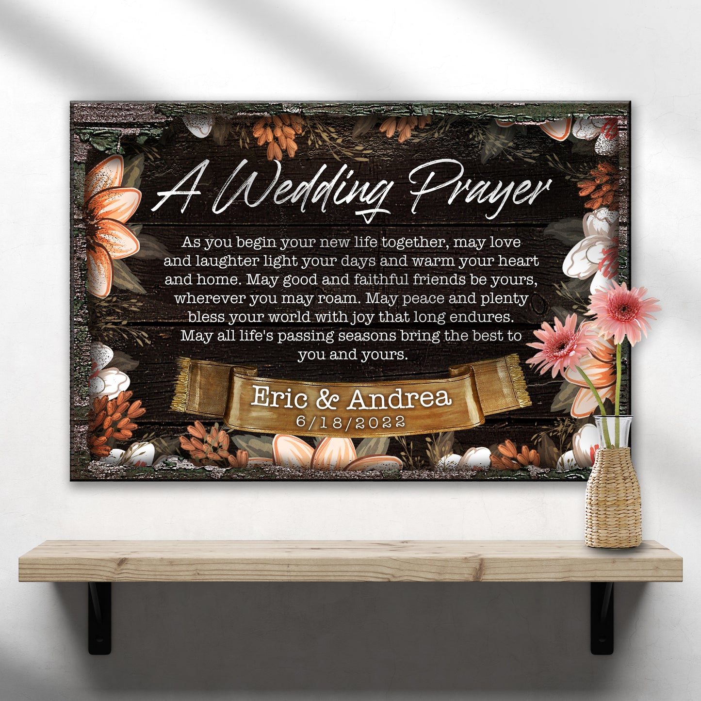 A Wedding Prayer Couple Sign  - Image by Tailored Canvases