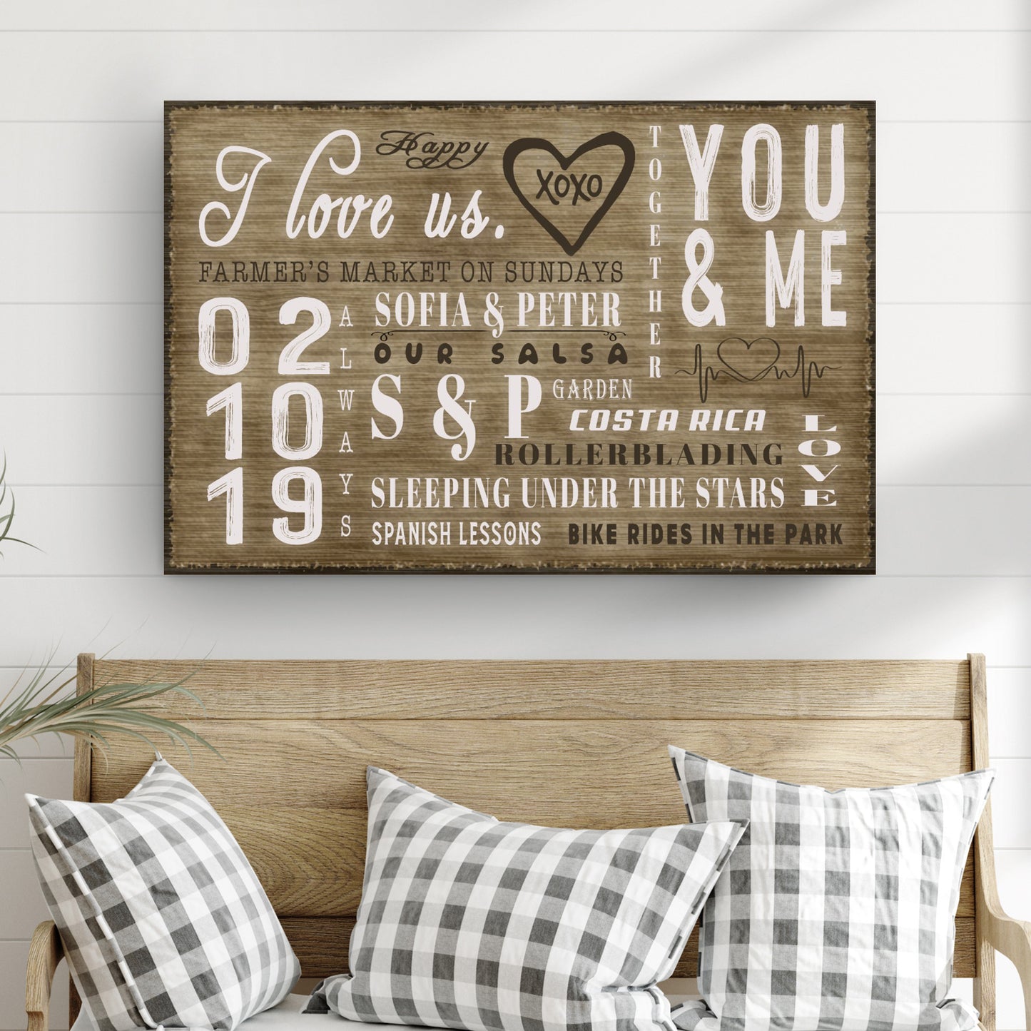 Together You And Me I Love Us Sign Style 2 - Image by Tailored Canvases