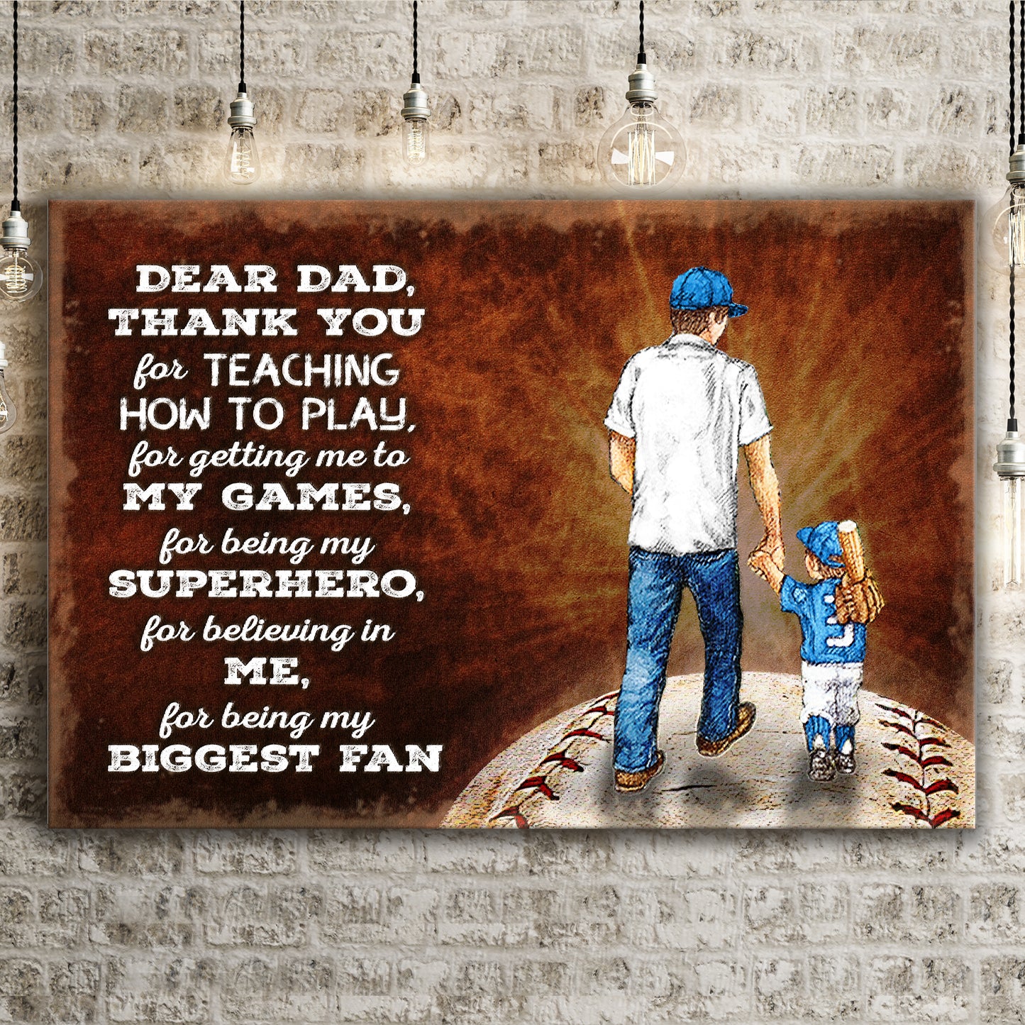 Thank You For Being My Biggest Fan Happy Father's Day Sign Style 2 - Image by Tailored Canvases