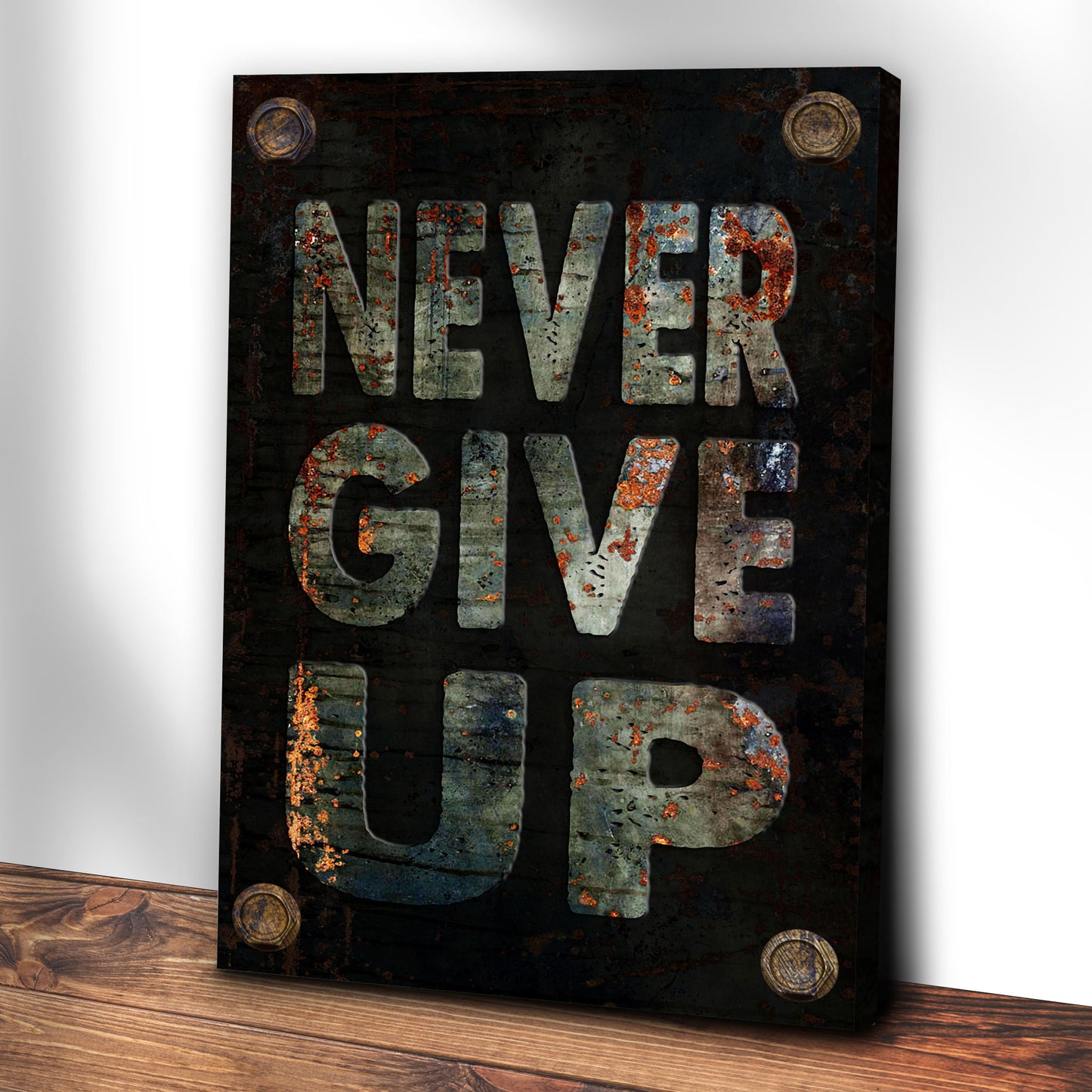 Never Give Up Sign Style 2 - Image by Tailored Canvases