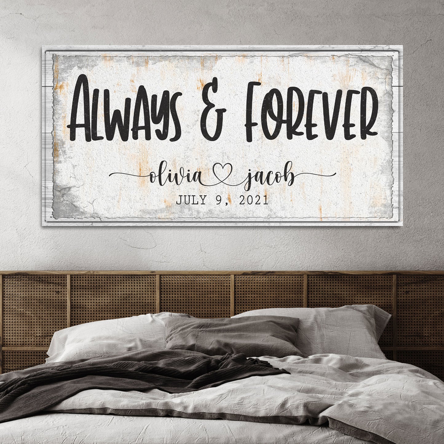 Always And Forever Couple Sign  - Image by Tailored Canvases