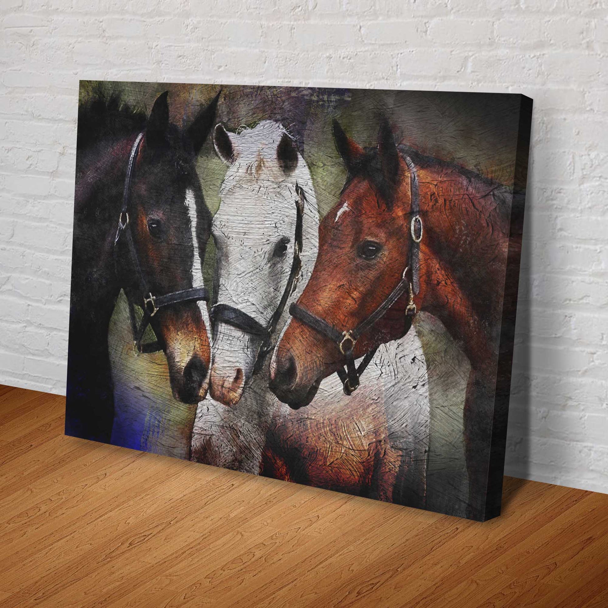 Abstract Modern Horse Canvas Wall Art Style 2 - Image by Tailored Canvases