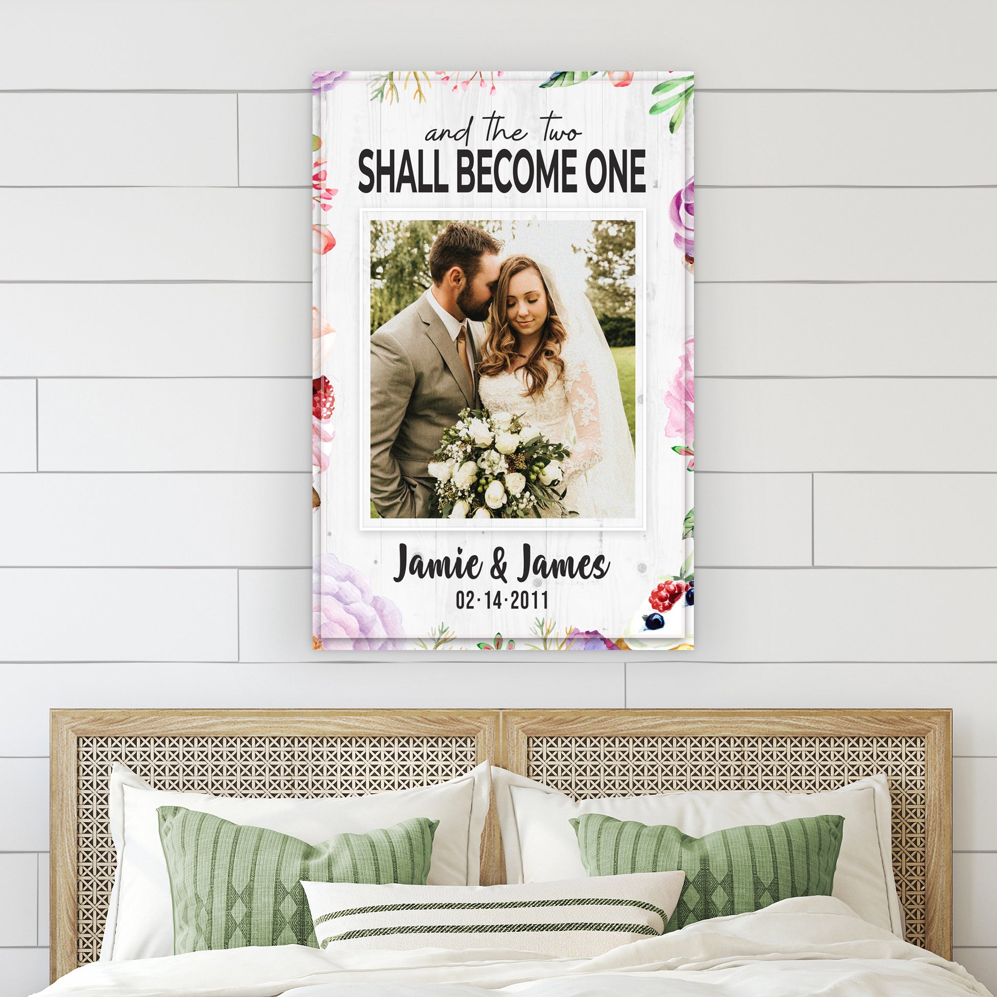 And The Two Shall Become One Couple Sign Style 2 - Image by Tailored Canvases