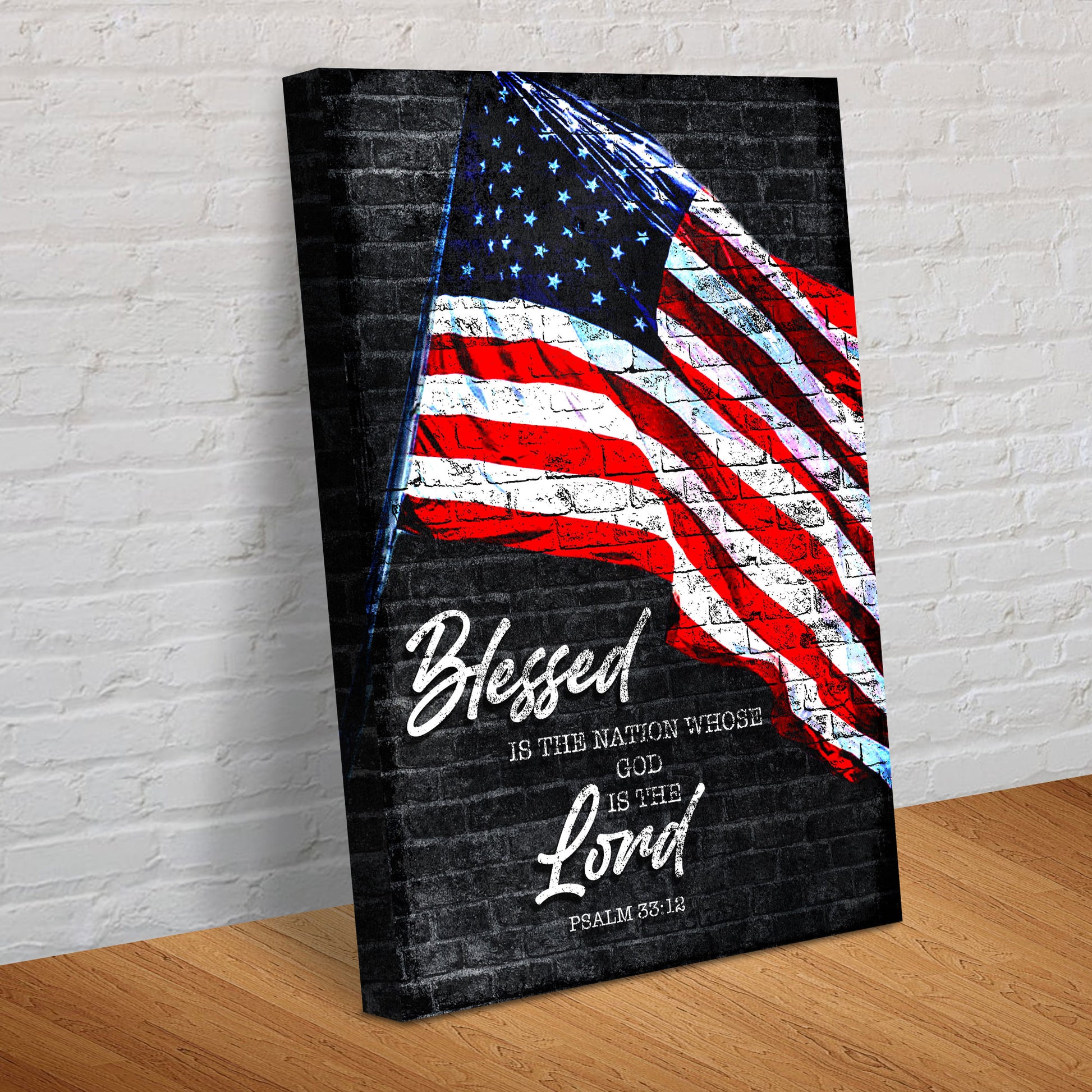 Psalm 33:12 - Blessed Is The Nation Sign Style 2 - Image by Tailored Canvases