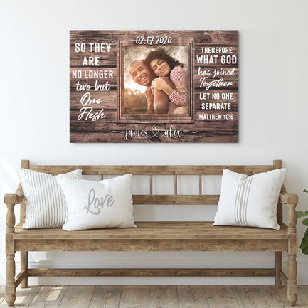 Matthew 19:6 - What God Has Joined Together Let No One Separate Sign II - Image by Tailored Canvases