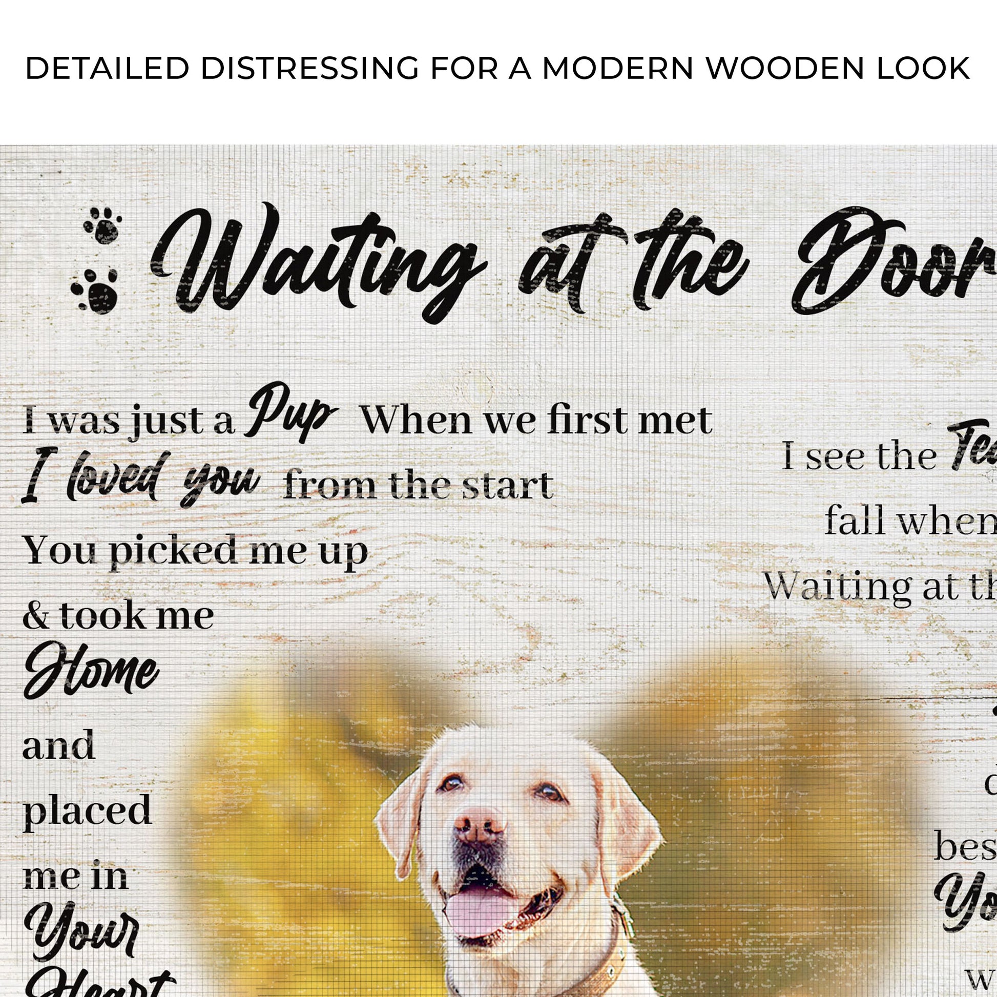 Pet Waiting At The Door Sign Zoom - Image by Tailored Canvases
