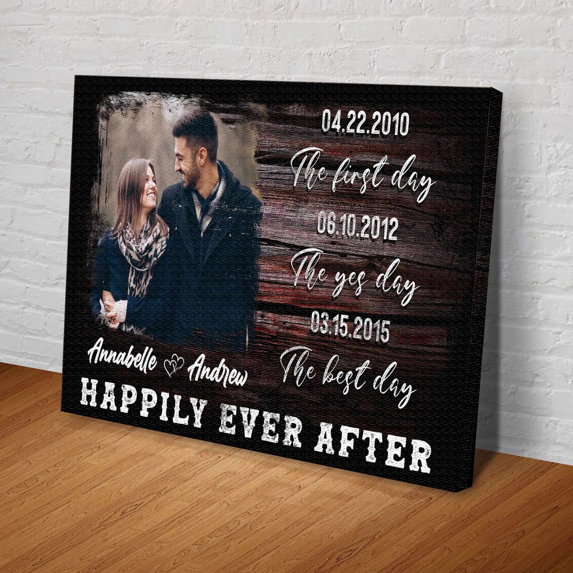 Happily Ever After Couple Sign VI Style 1 - Image by Tailored Canvases