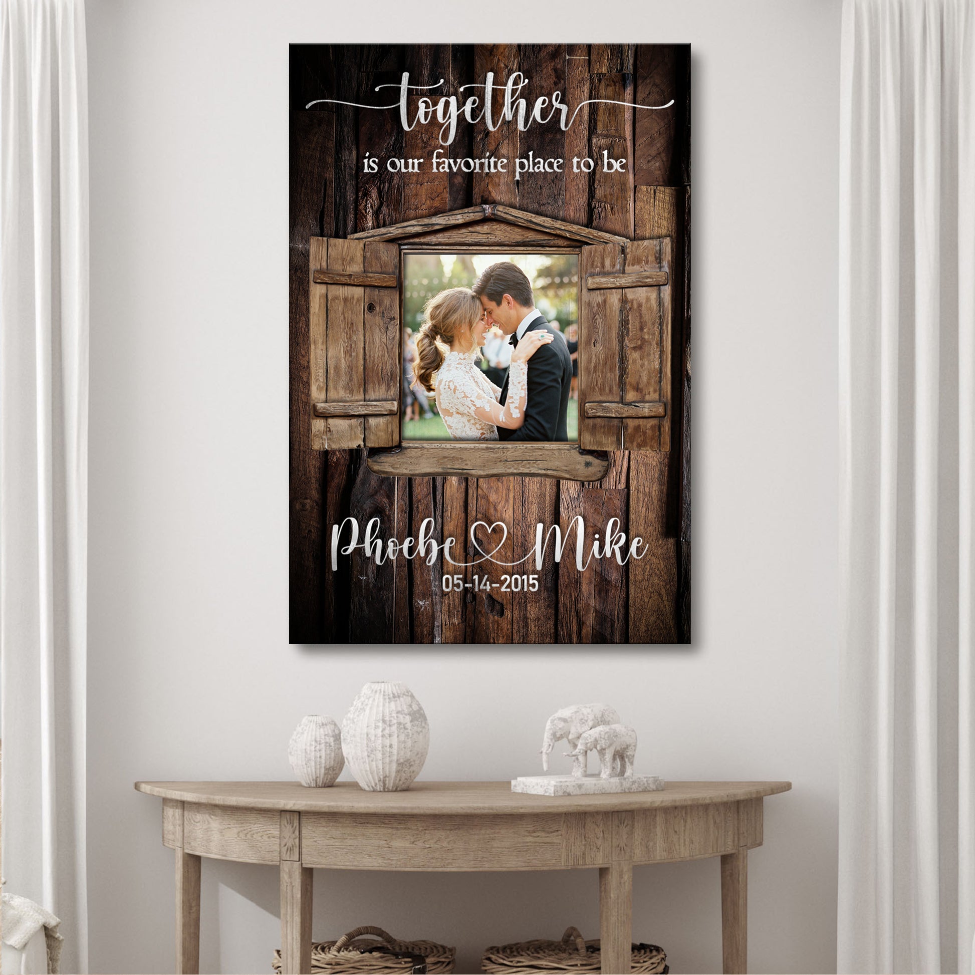 Together Is Our Favorite Place To Be Sign Style 1 - Image by Tailored Canvases